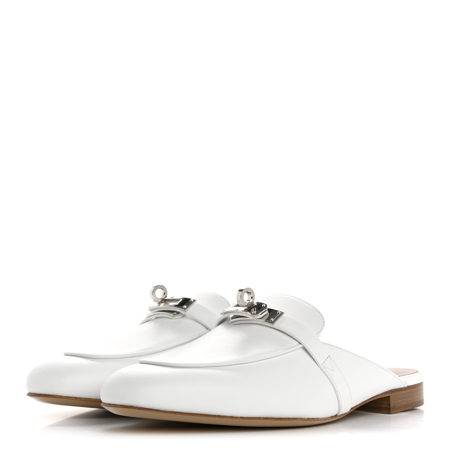Calfskin Oz Mules 37 White