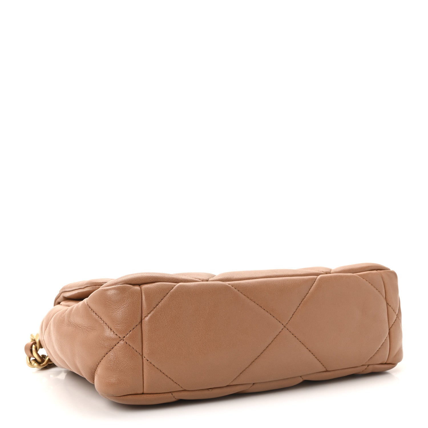 Lambskin Quilted Medium Chanel 19 Flap Brown