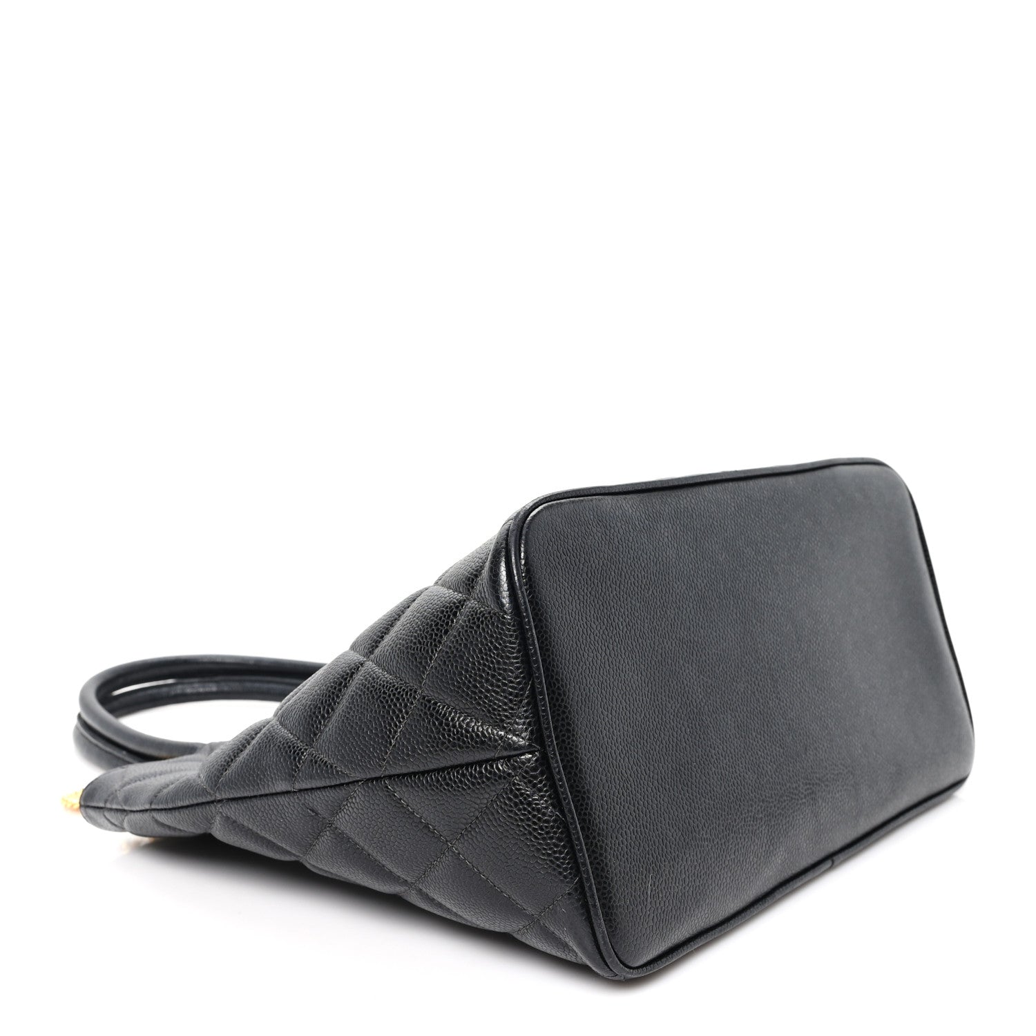 Caviar Quilted Medallion Tote Black