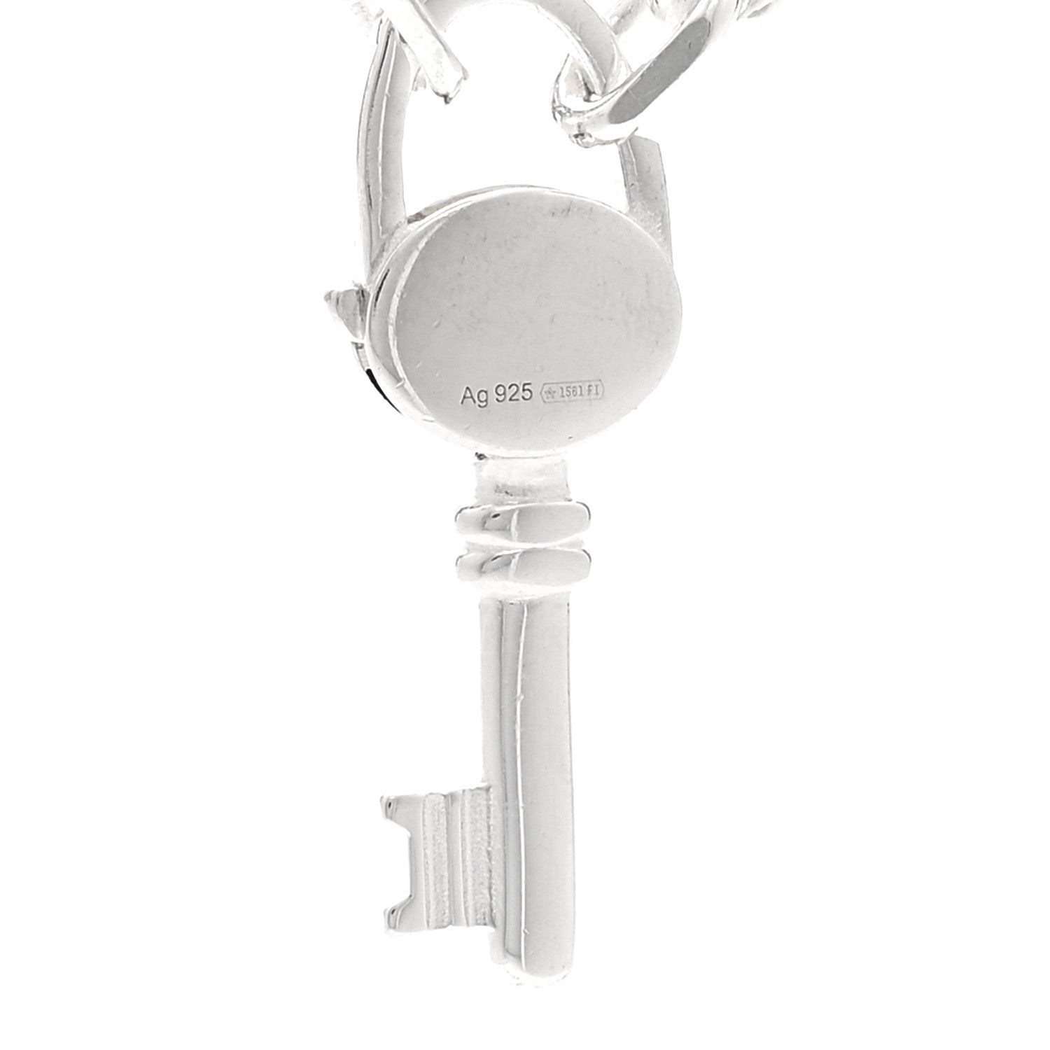 Sterling Silver Trademark Key Pendant Necklace