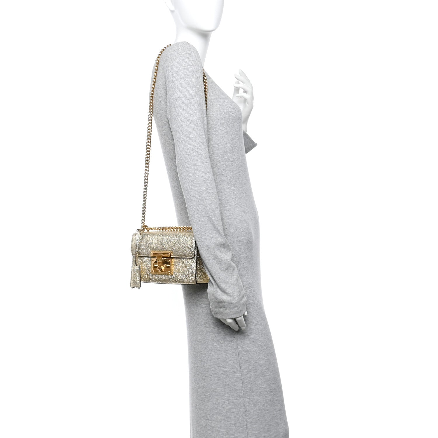 Galassia Small Padlock Shoulder Bag Platino