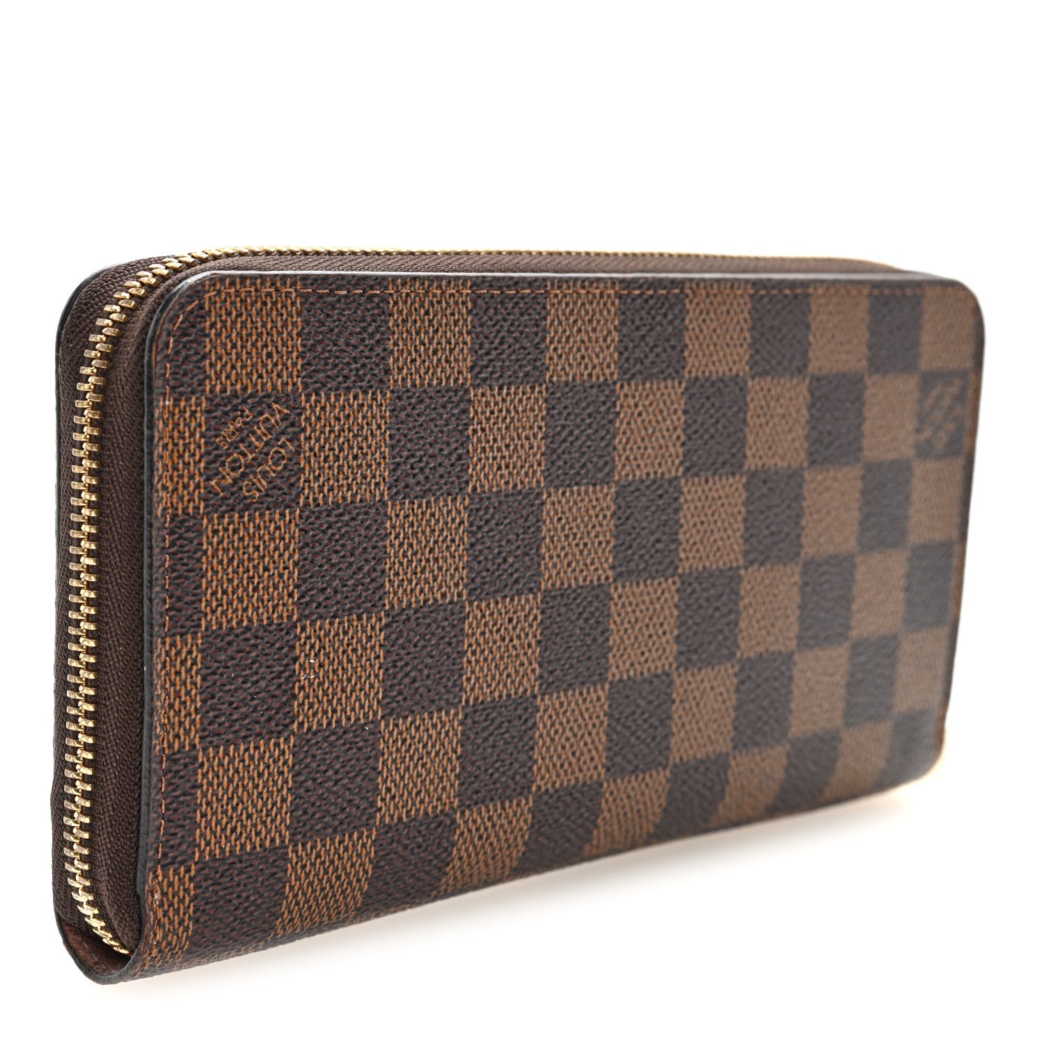 Damier Ebene Zippy Wallet Rose Ballerine