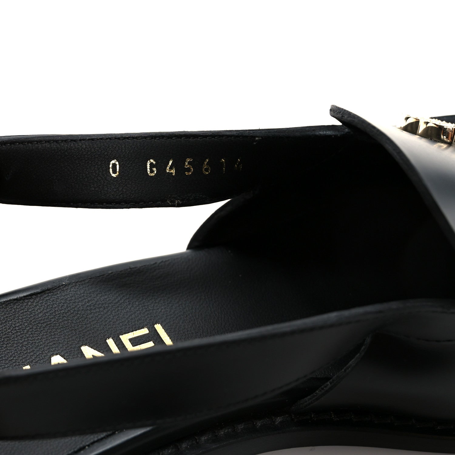 Calfskin Crystal Slingback Loafers 36 Black