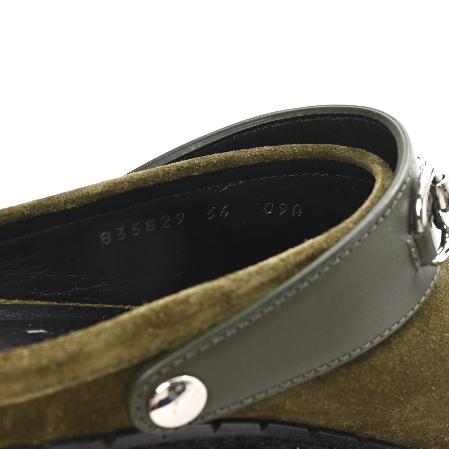 Suede Womens Horsebit Platform Mules 36 Dark Green
