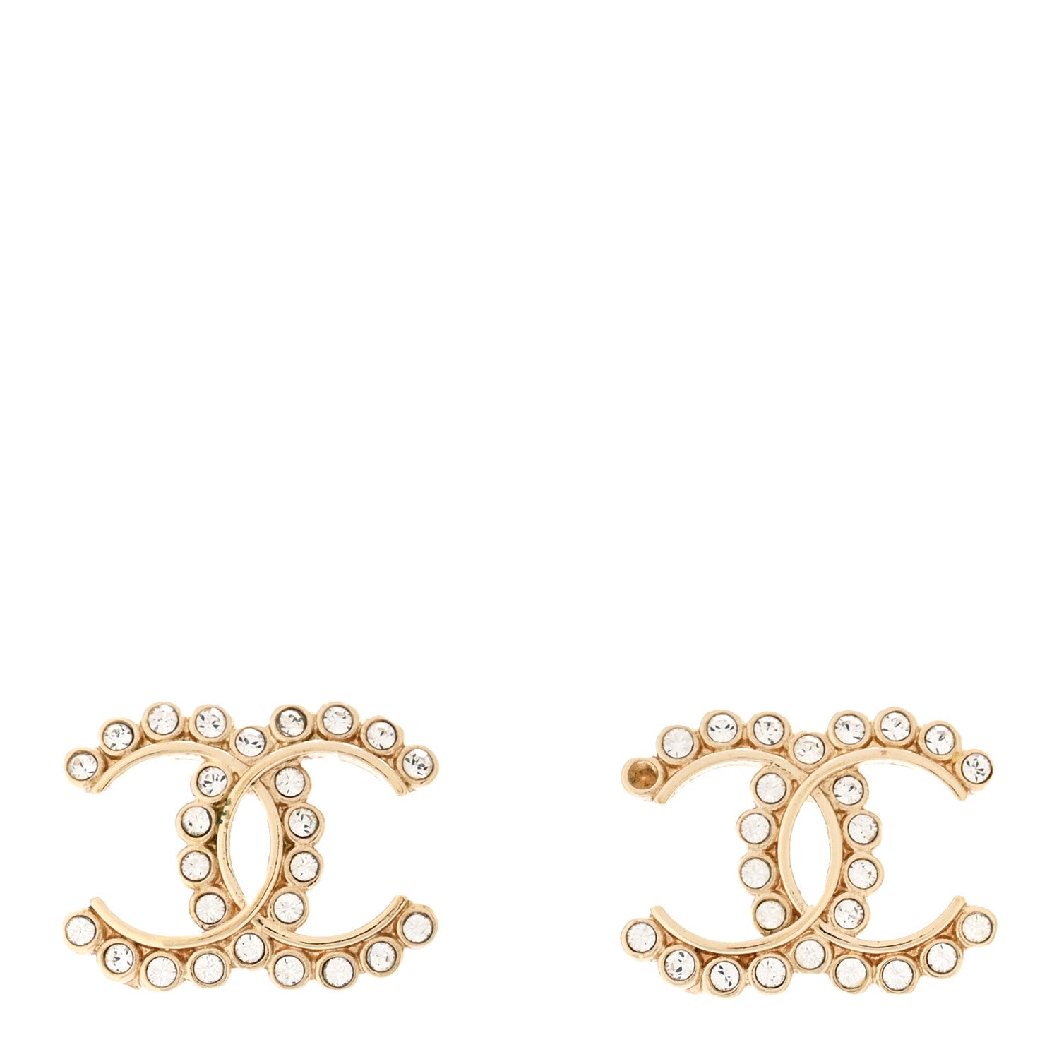 Crystal CC Earrings Gold