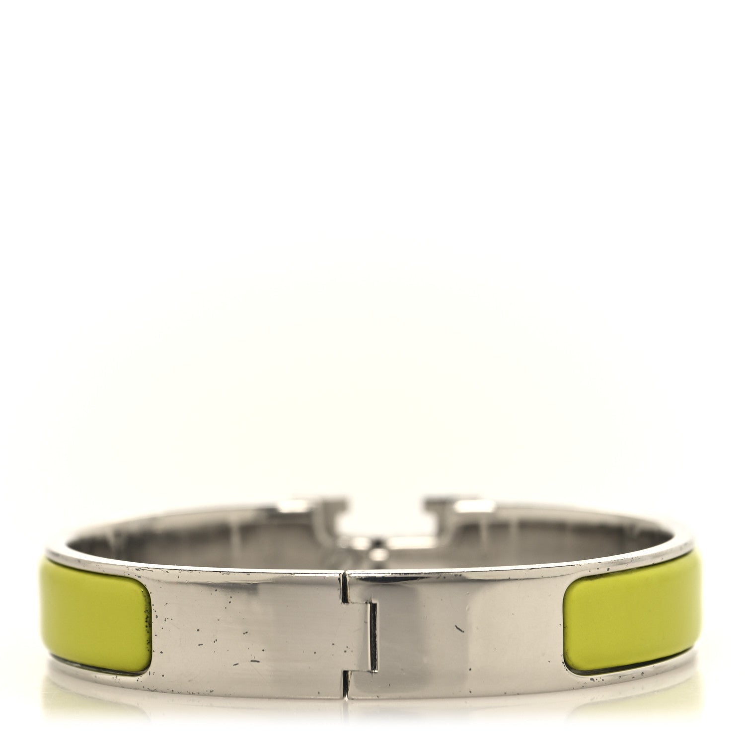 Enamel Narrow Clic Clac H Bracelet GM Vert Amande