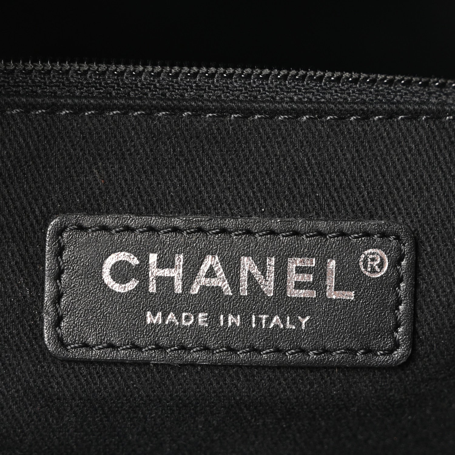 Lurex Canvas Small Deauville Tote Black