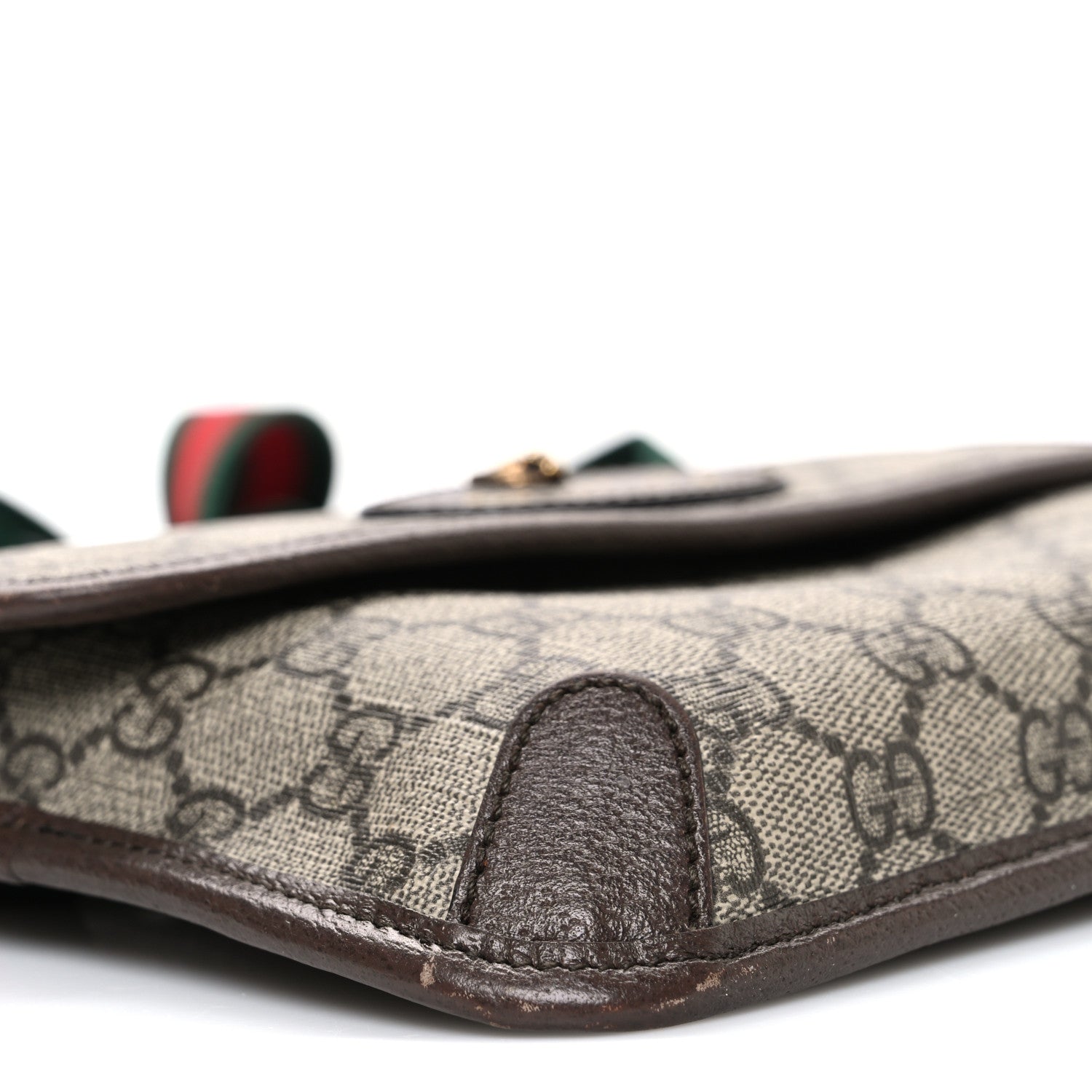 GG Supreme Monogram Neo Vintage Web Belt Bag Brown