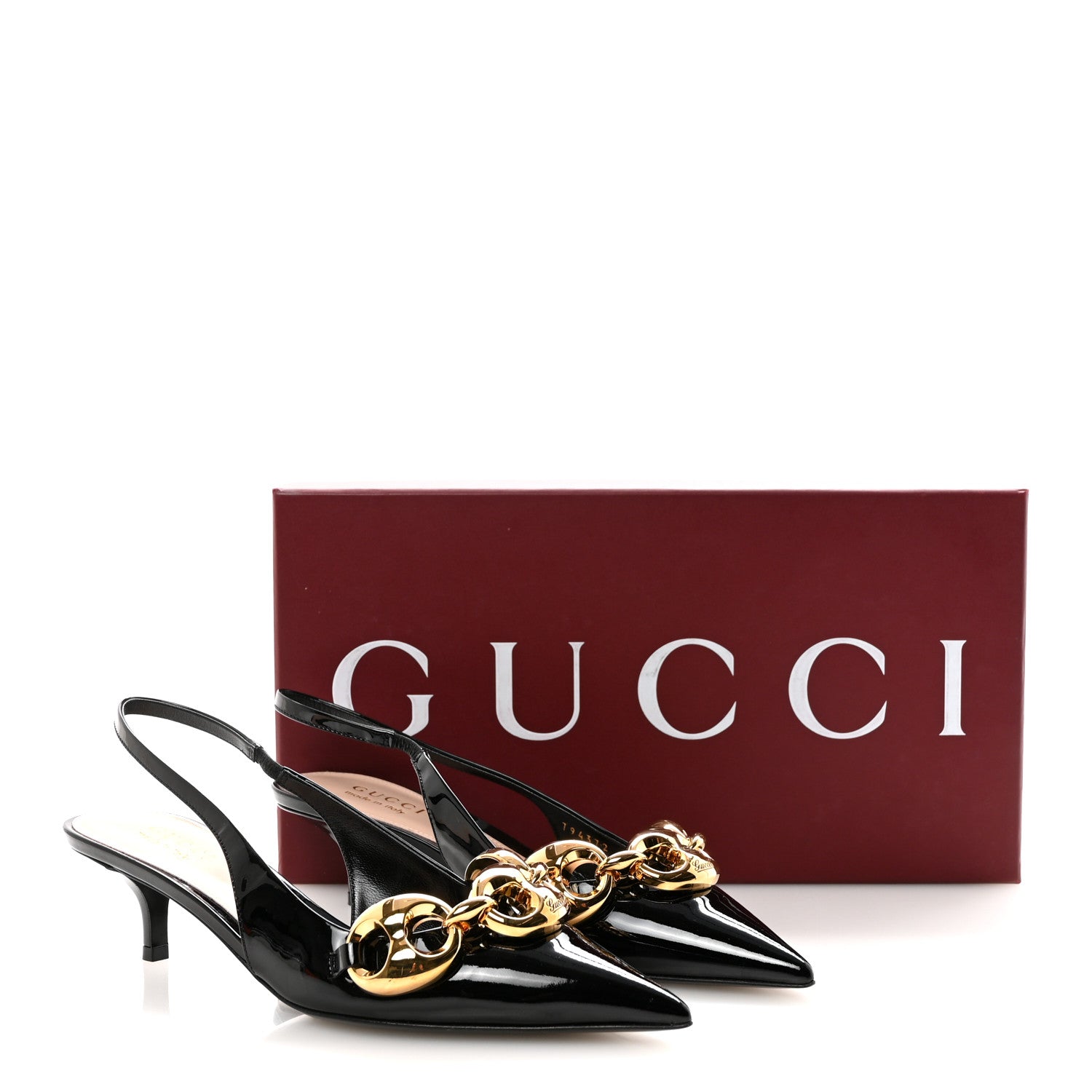 Vernice Crystal Nappa Charlotte Marina Slingback Pumps 37 Black