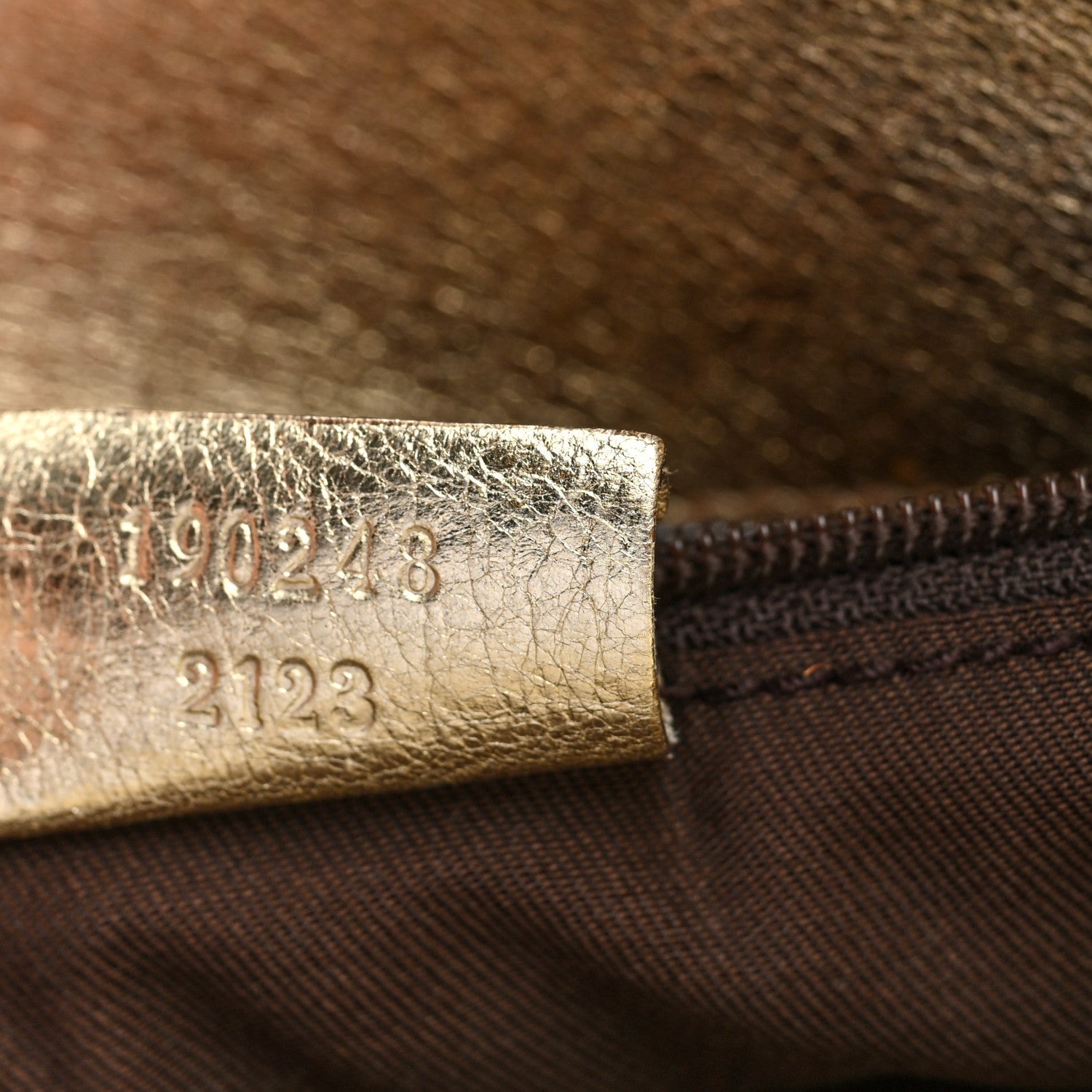 Monogram D Gold Tote Metallic Gold