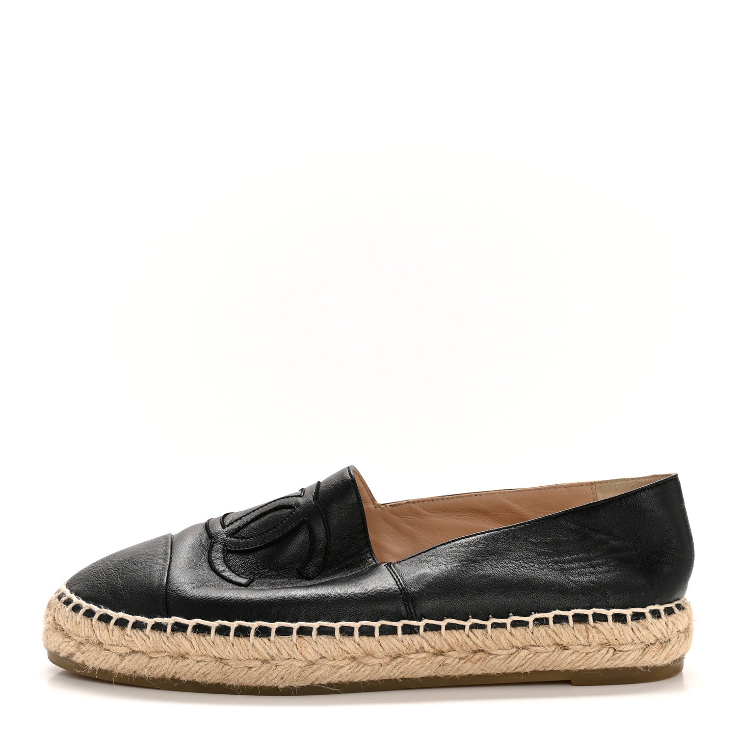 Lambskin CC Espadrilles 37 Black