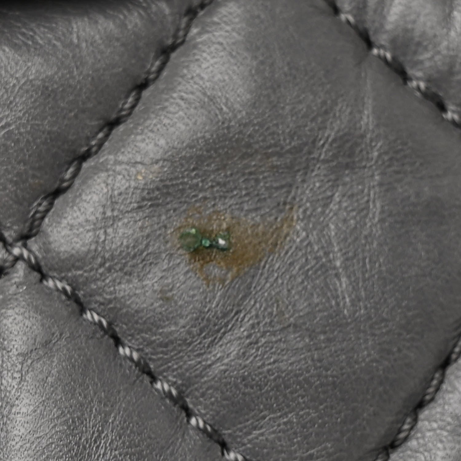Aged Calfskin Quilted Medium Reissue Camera Case Grey