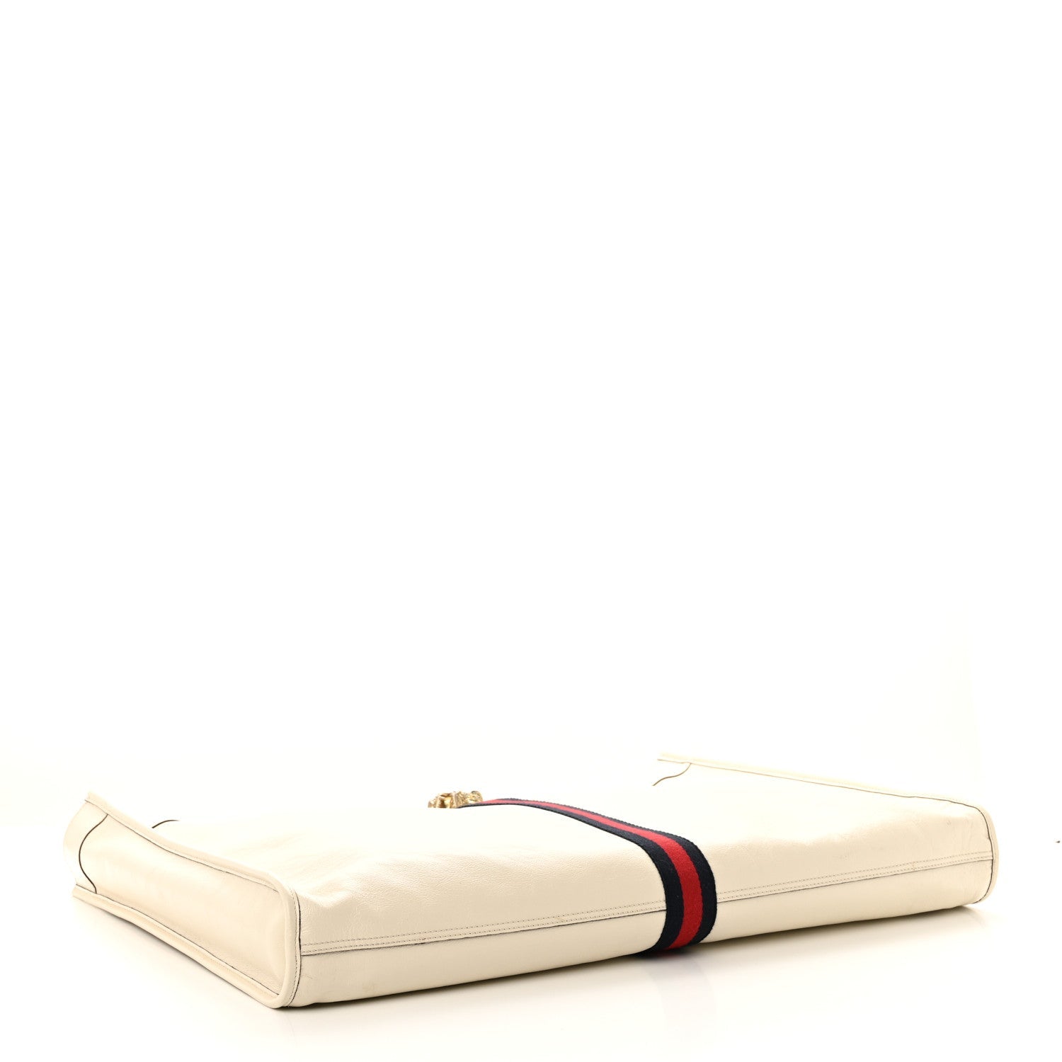 Calfskin Maxi Rajah Chain Tote White