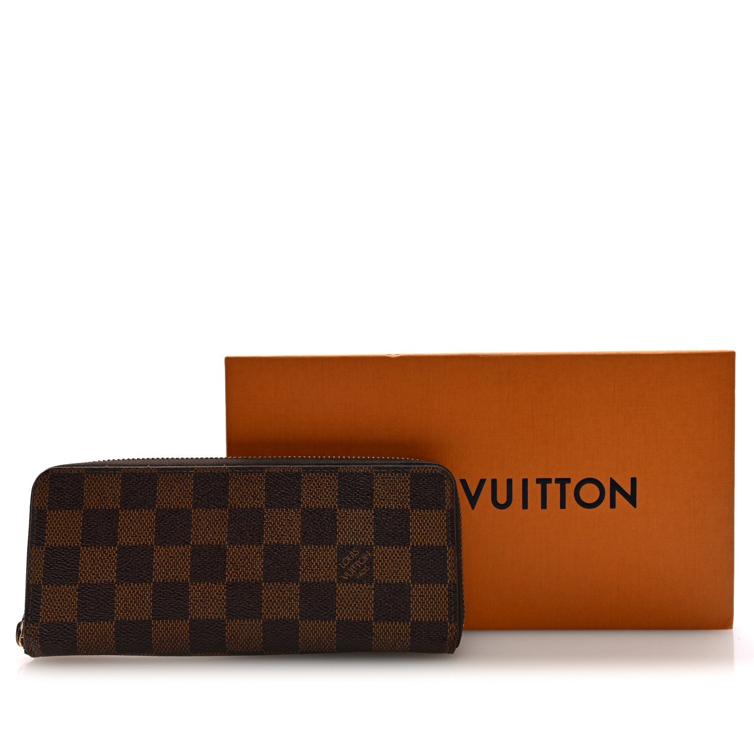 Damier Ebene Clemence Wallet Cherry