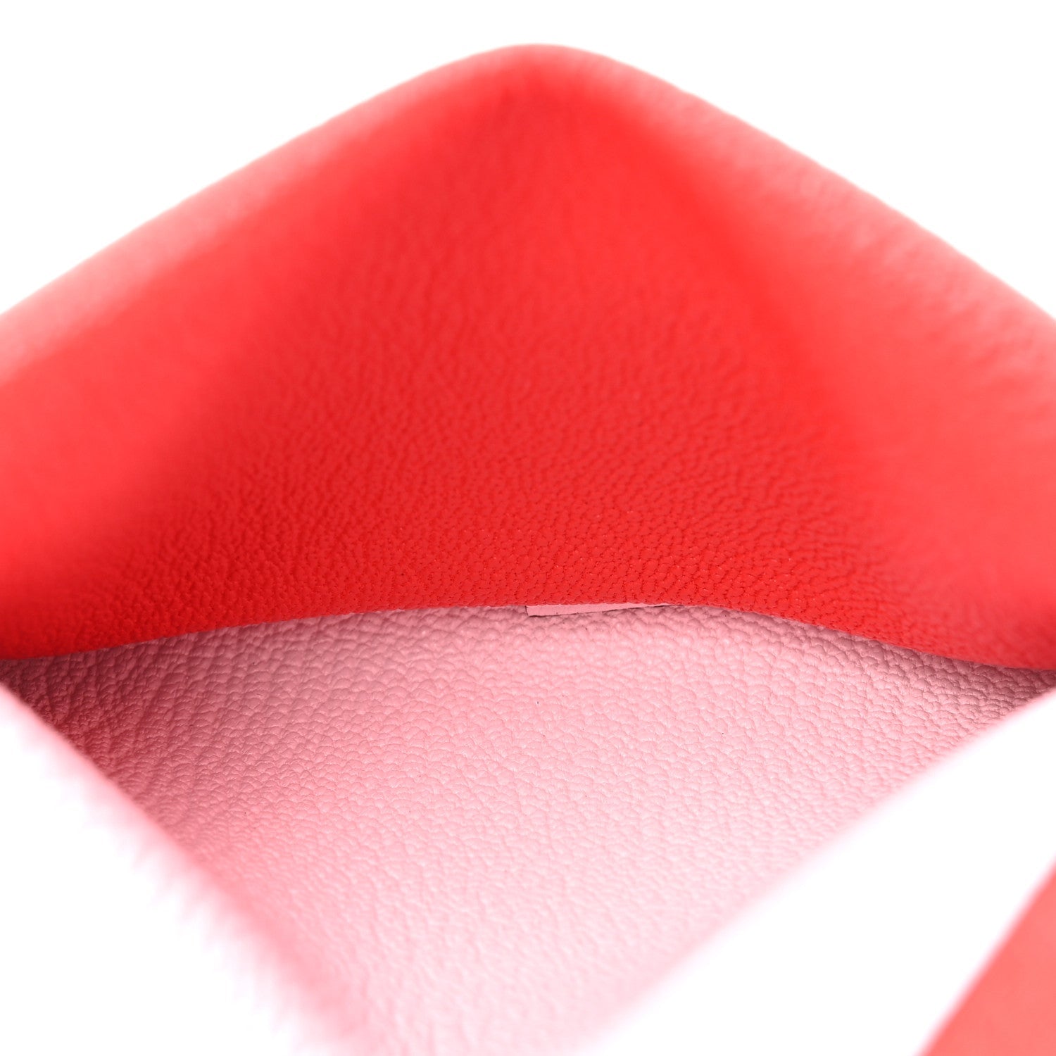 Chevre Mysore Verso Calvi Card Case  Rouge Radieux Rose Darling