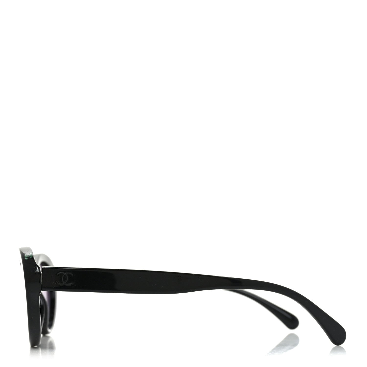 Acetate Oval Sunglasses 5416 Black Green