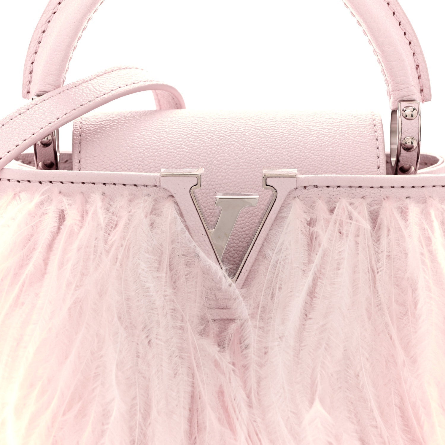 Ostrich Feather Capucines Mini Pink