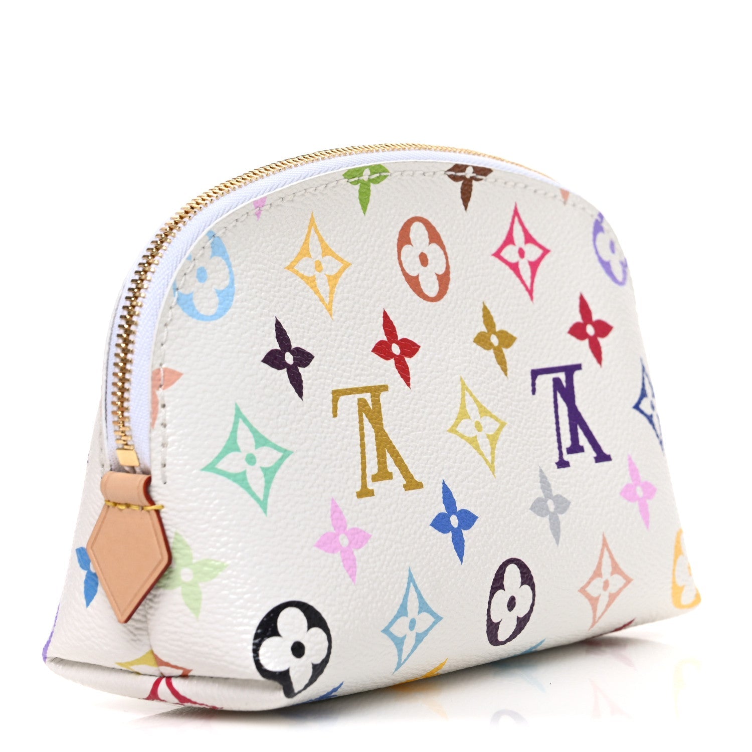 LV x TM Monogram Multicolor Cosmetic Pouch PM White