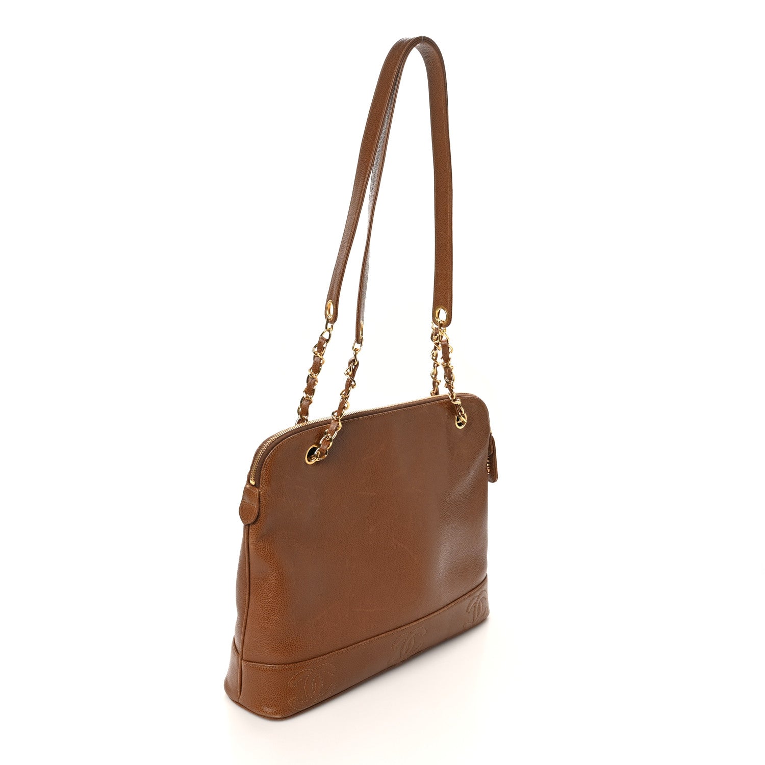 Caviar CC Shoulder Bag Brown