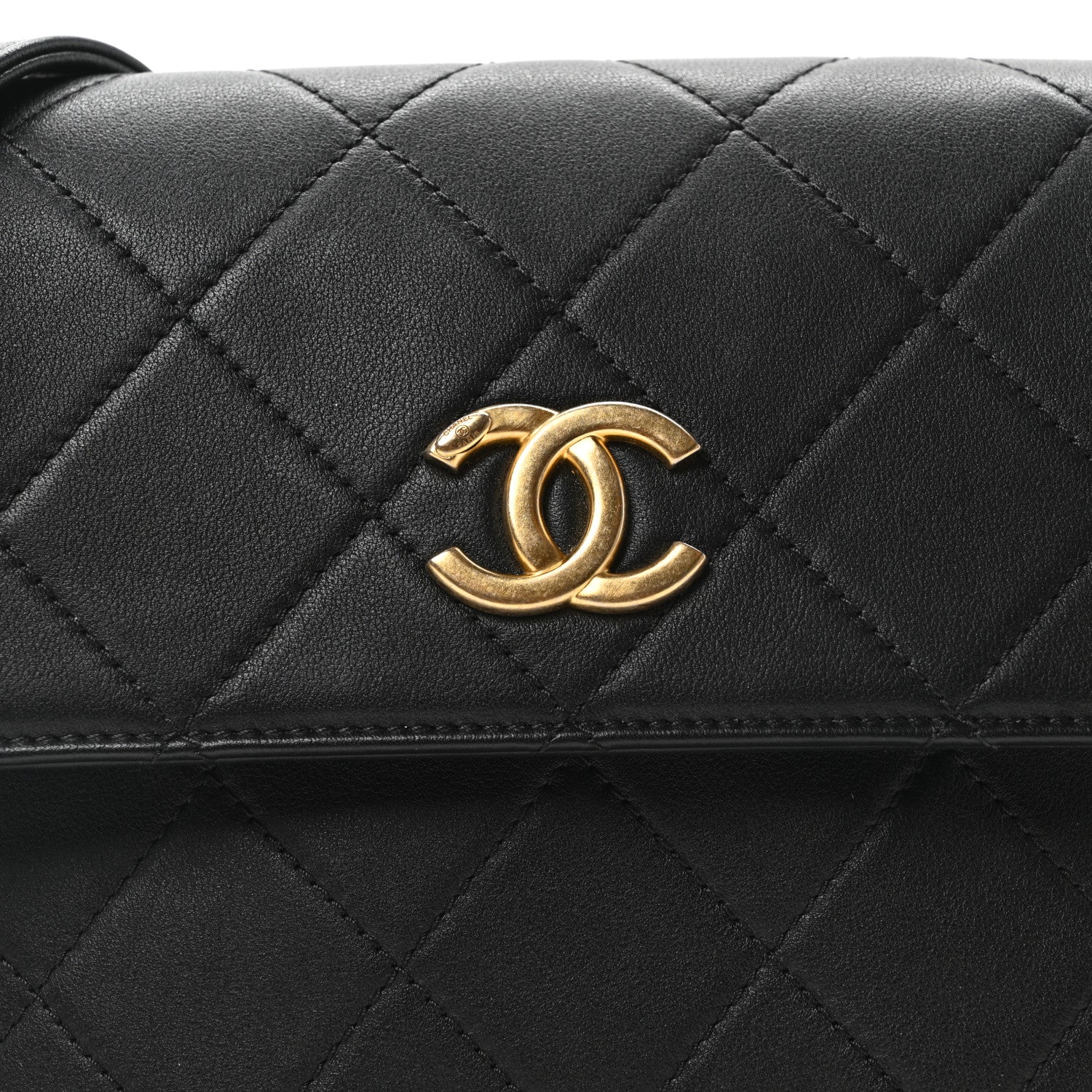 Calfskin Quilted Pearl Small About Pearls Hobo Bag Black
