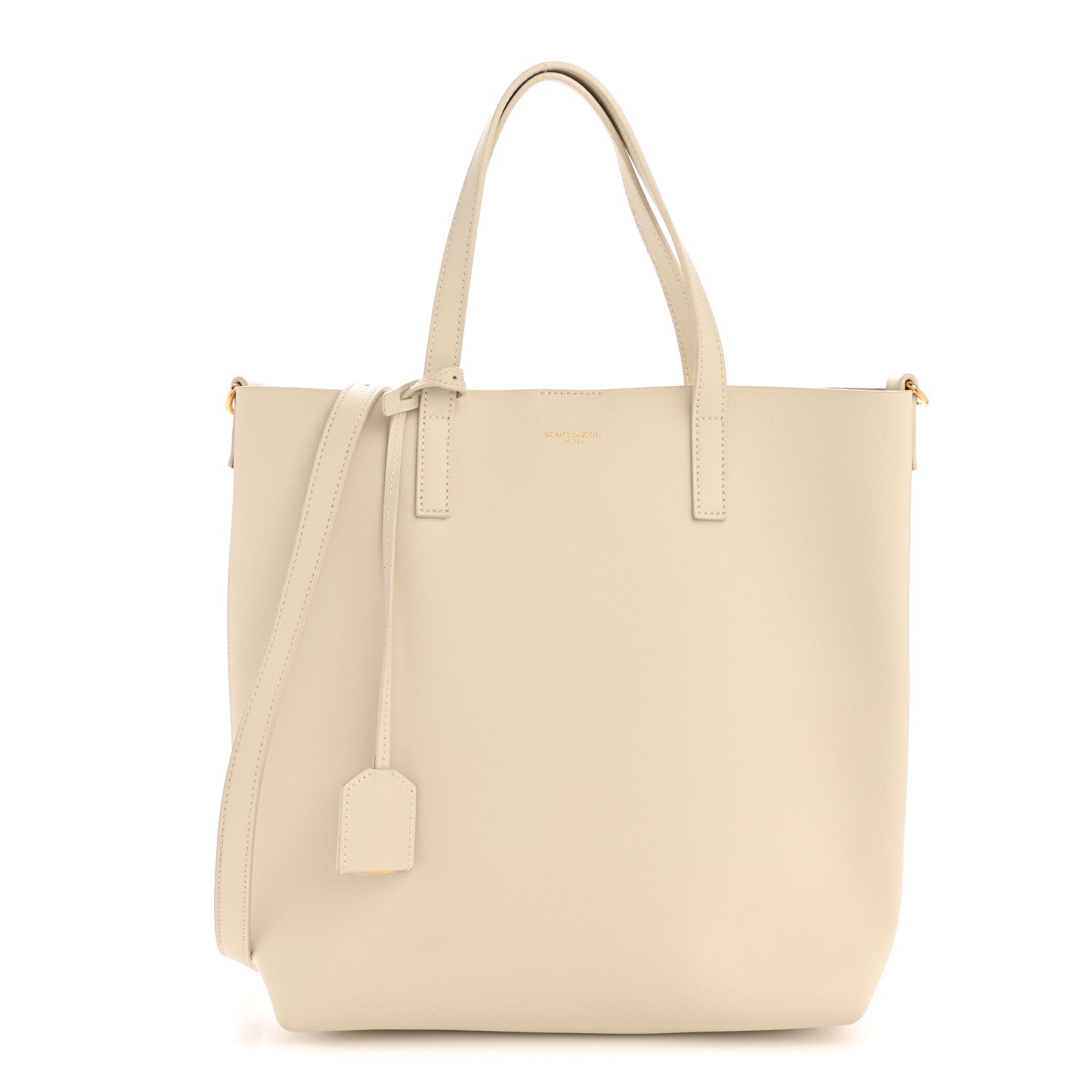 Calfskin North South Shopping Tote Crema Soft