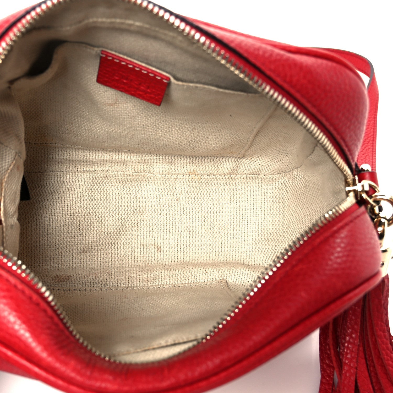 Pebbled Calfskin Small Soho Disco Bag Tabasco Red