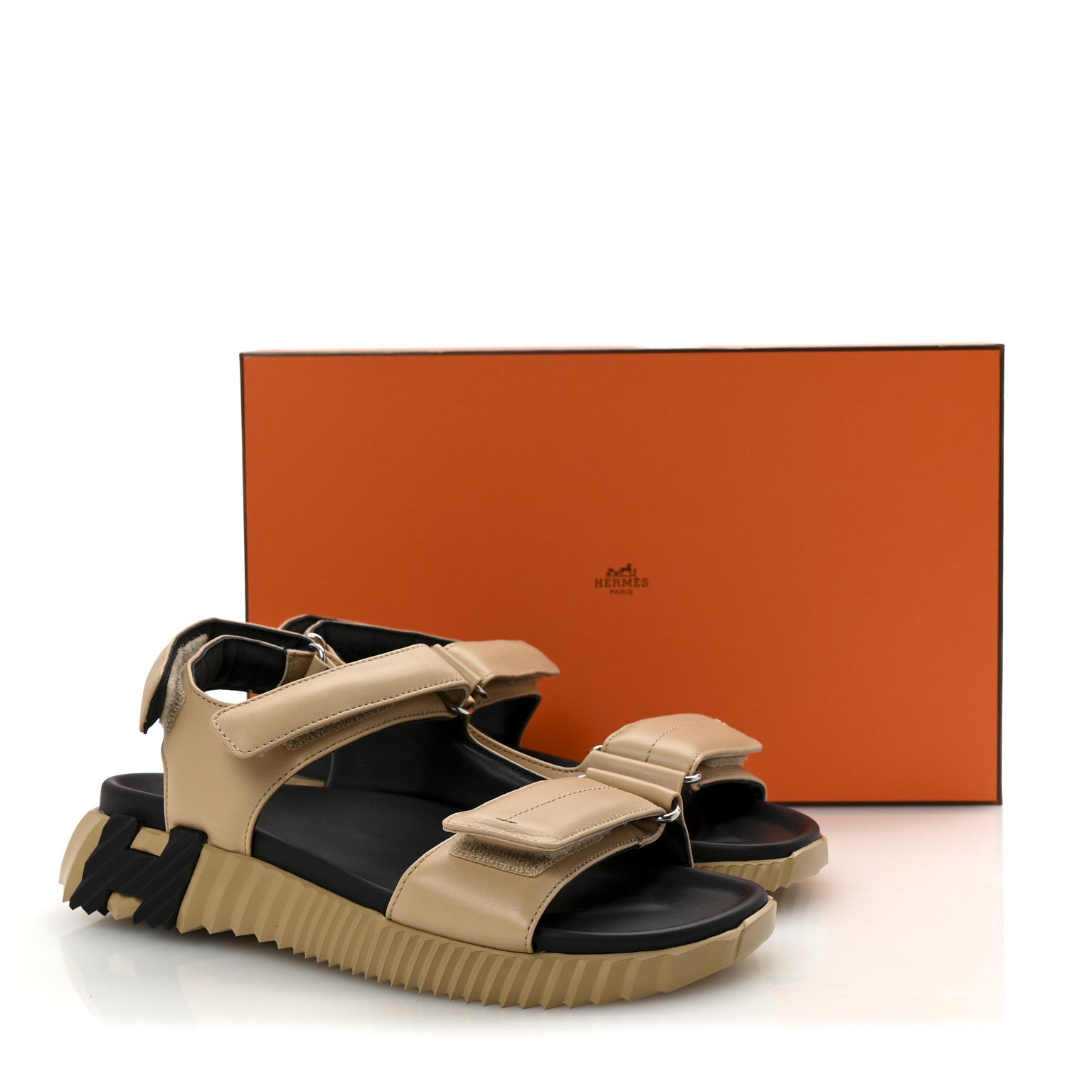 Lambskin Junior Womens Sandals 39 Beige Black