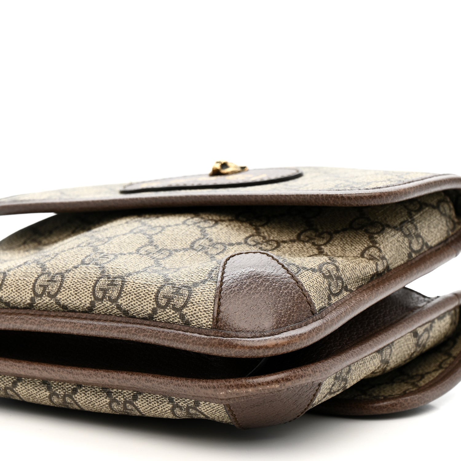 GG Supreme Monogram Web Small Neo Vintage Double Flap Messenger Bag Beige New Acero