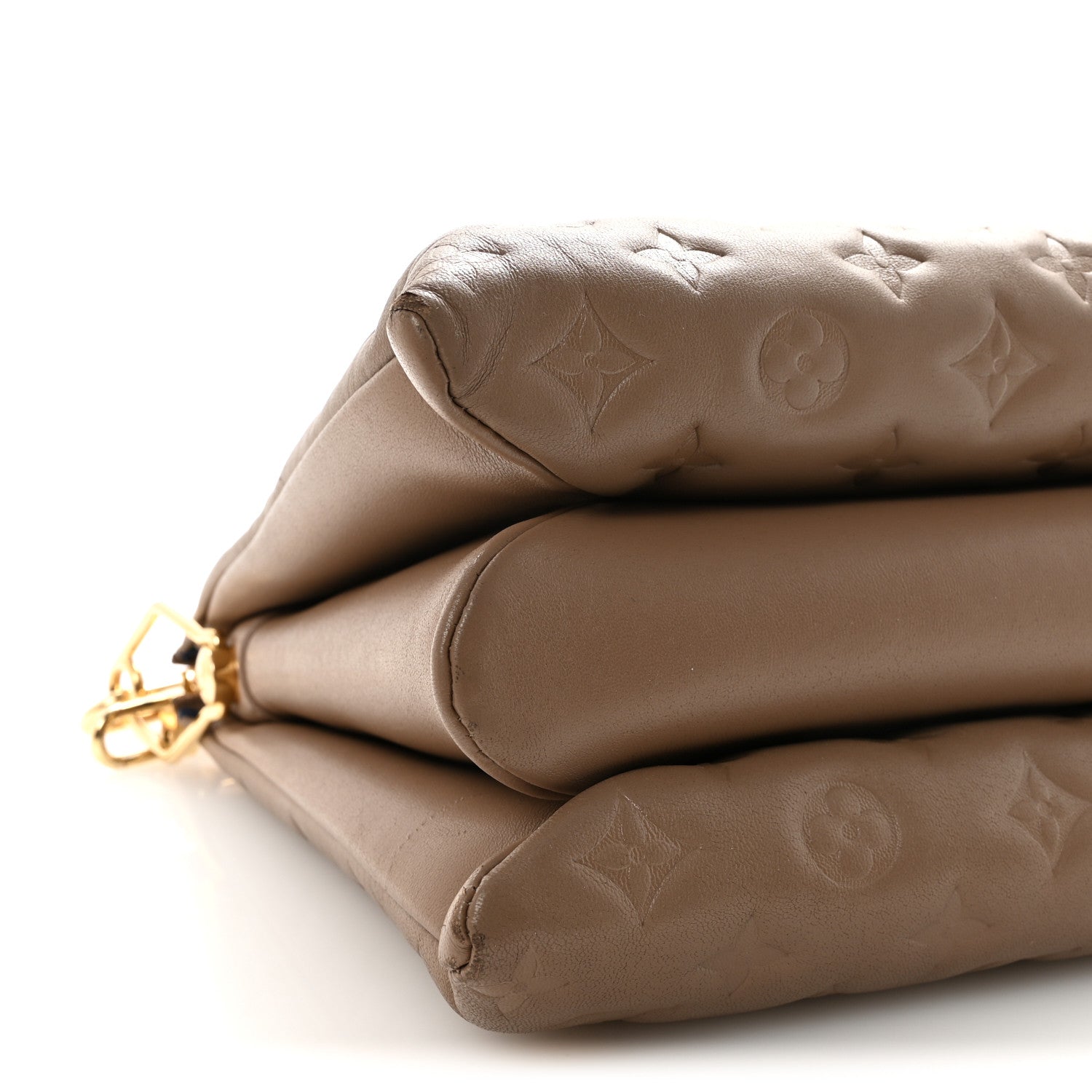Lambskin Embossed Monogram Coussin MM  Taupe
