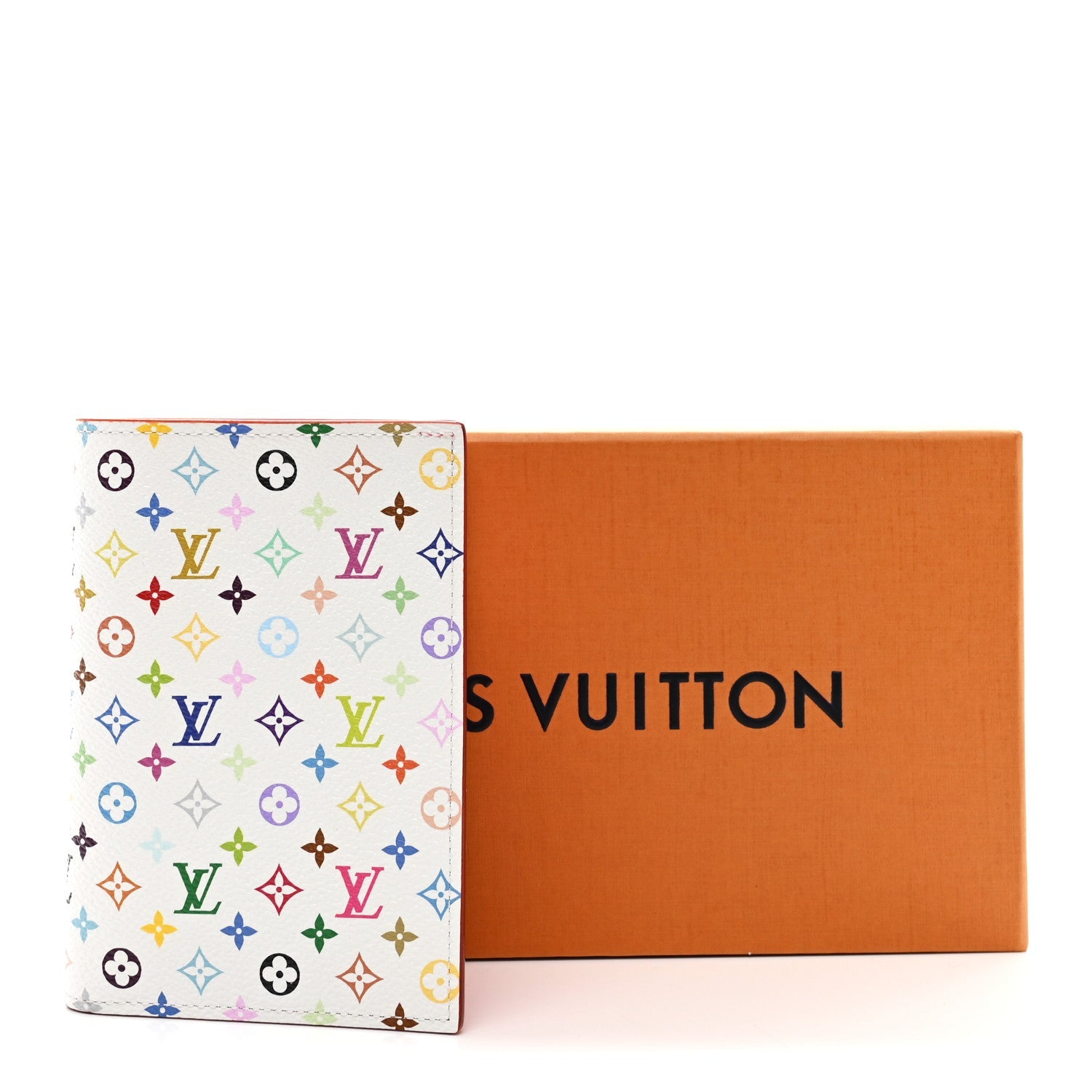 LV X TM Monogram Multicolor Passport Cover White