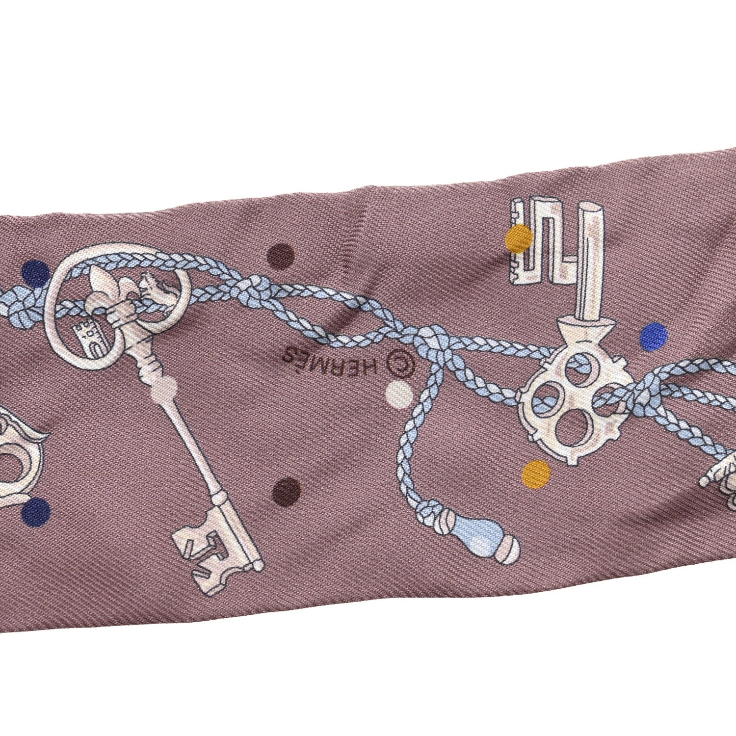 Silk Les Cles A Pois Twilly Marron Glace Gris
