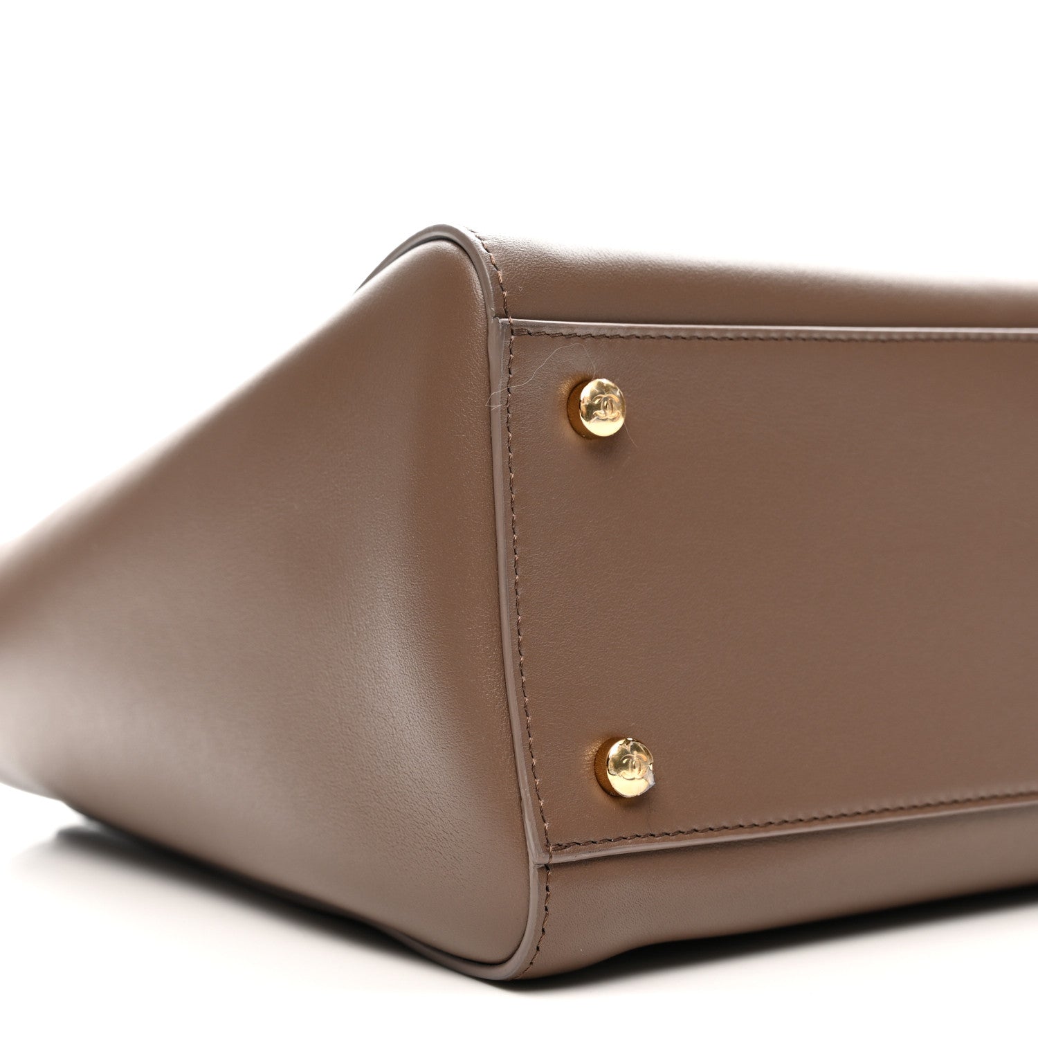 Calfskin Archetype Small Shopping Tote Light Brown