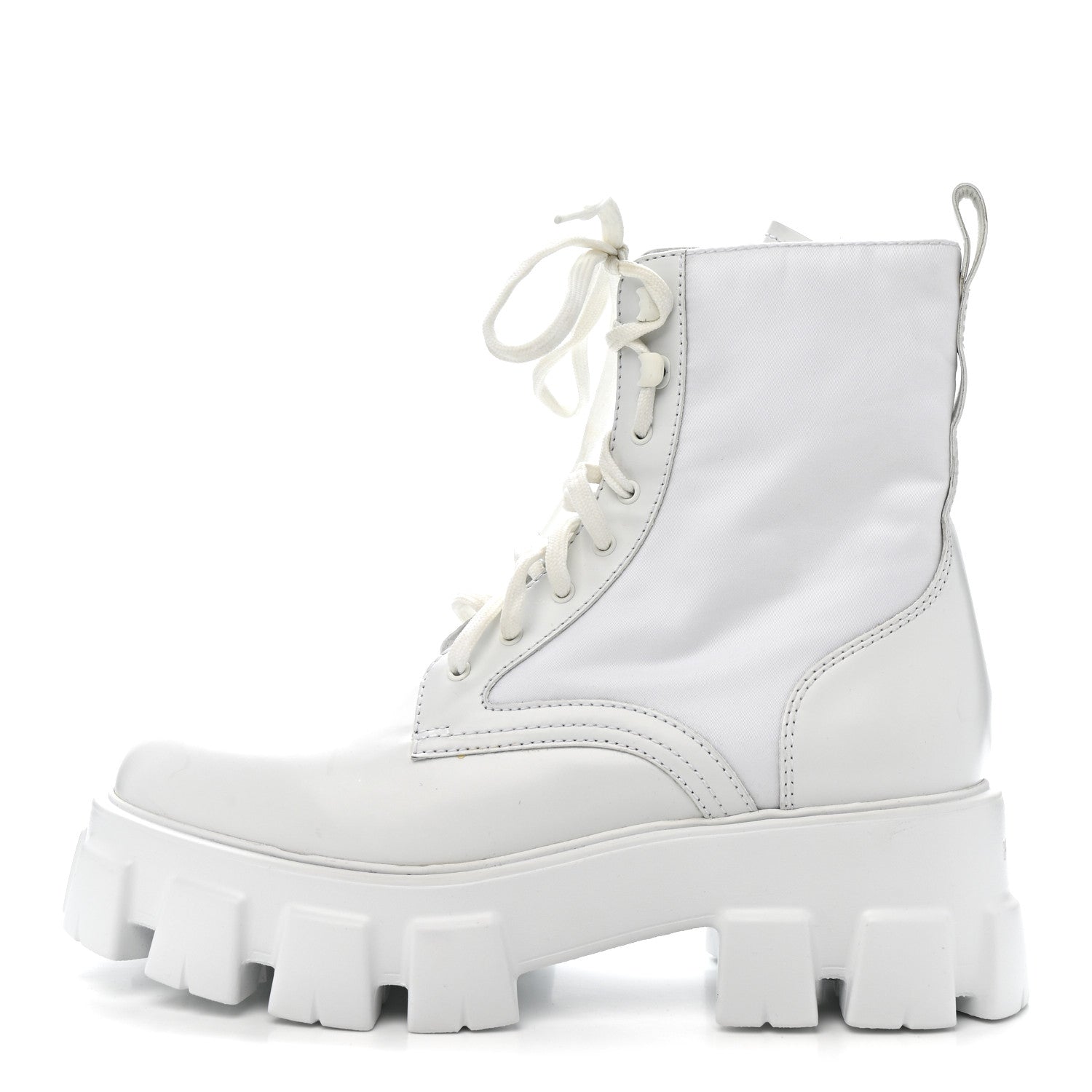 Spazzolato Rois Re-Nylon Metal Triangle Logo Monolith Pouch Pocket 55mm Boots 40.5 White