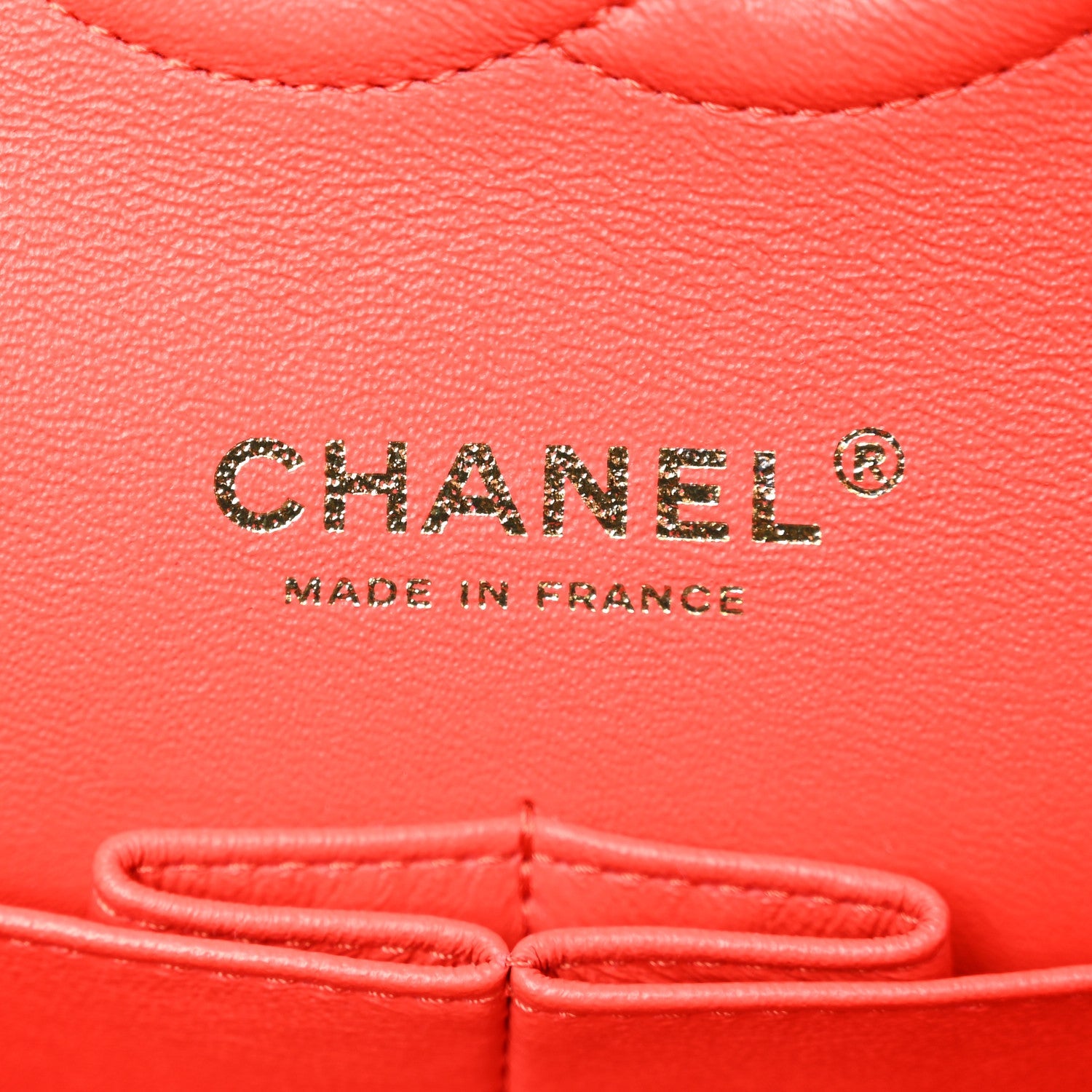 Lambskin Quilted Medium Double Flap Red
