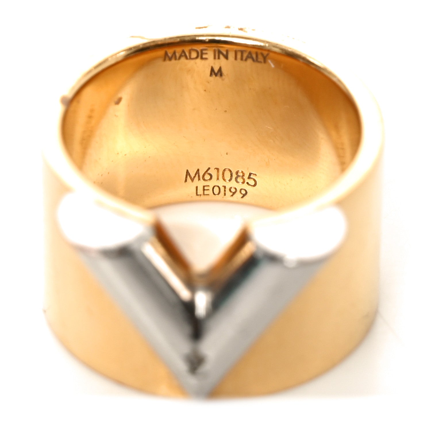 Brass Essential V Ring M 54 6.75 Gold Silver