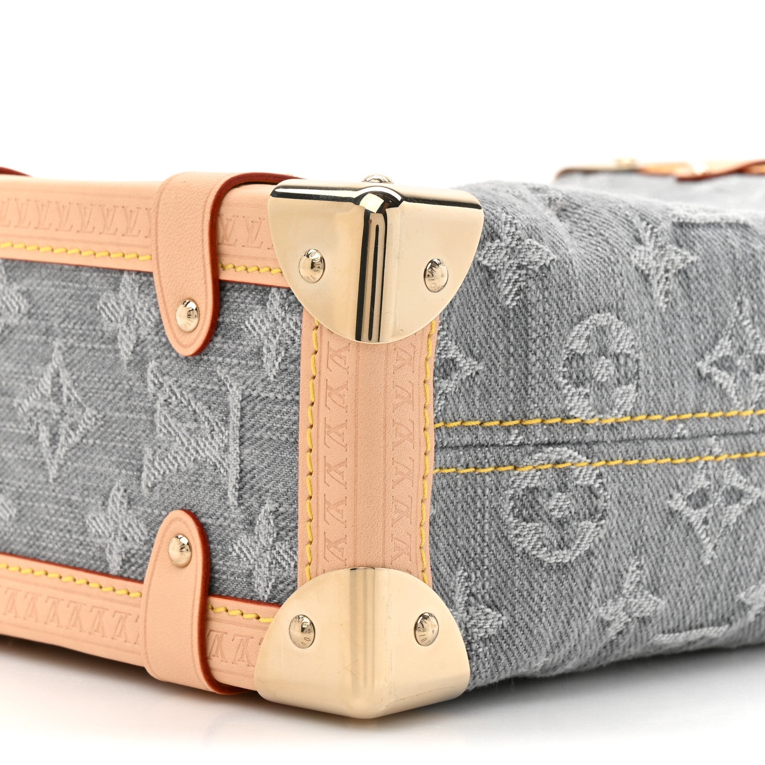 Denim Monogram Side Trunk MM Washed Gray