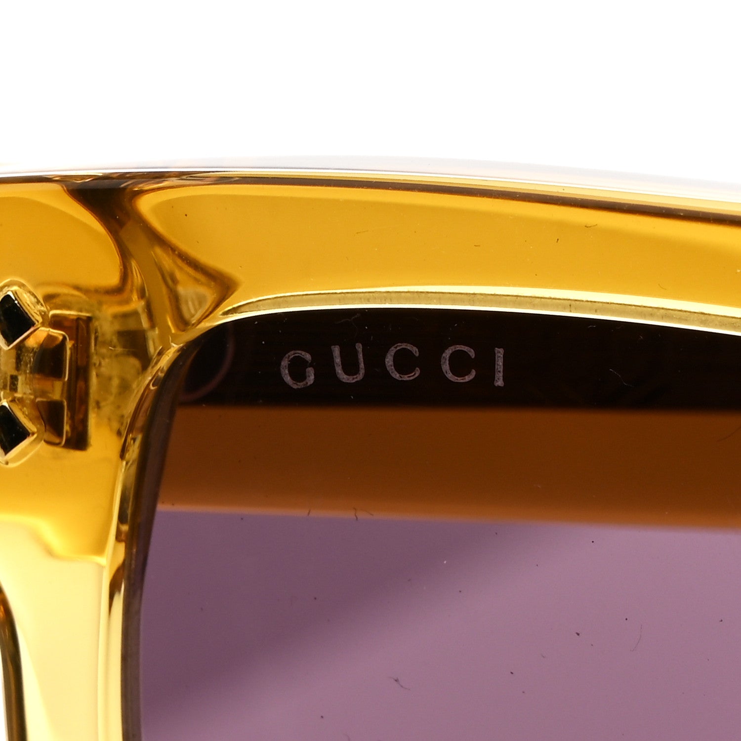 Acetate Square Frame Sunglasses GG1085S Yelllow