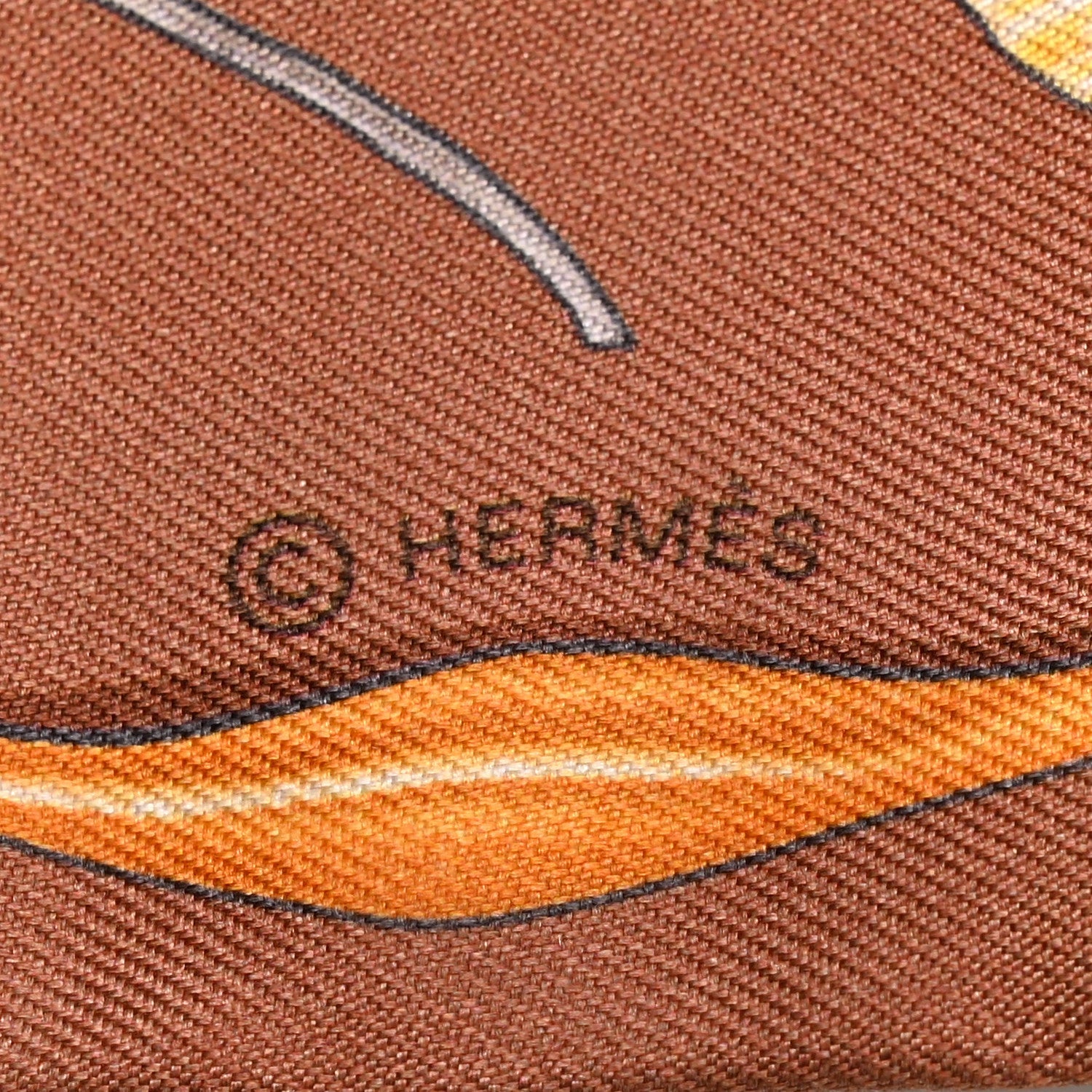 Silk In The Pocket Twilly Beige Orange Sable
