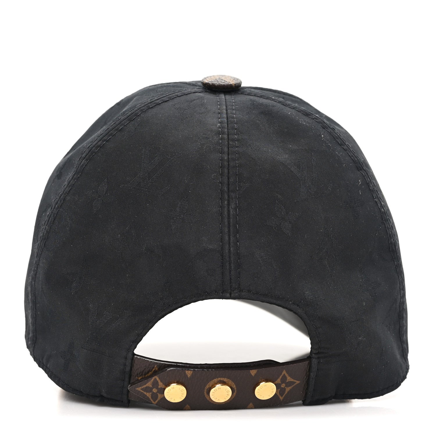 Polyester Silk Monogram LV Get Ready Cap M Black
