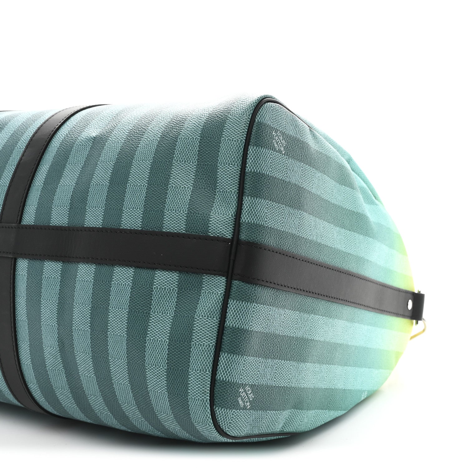 Damier Striped Keepall Bandouliere 50 Gradient Green