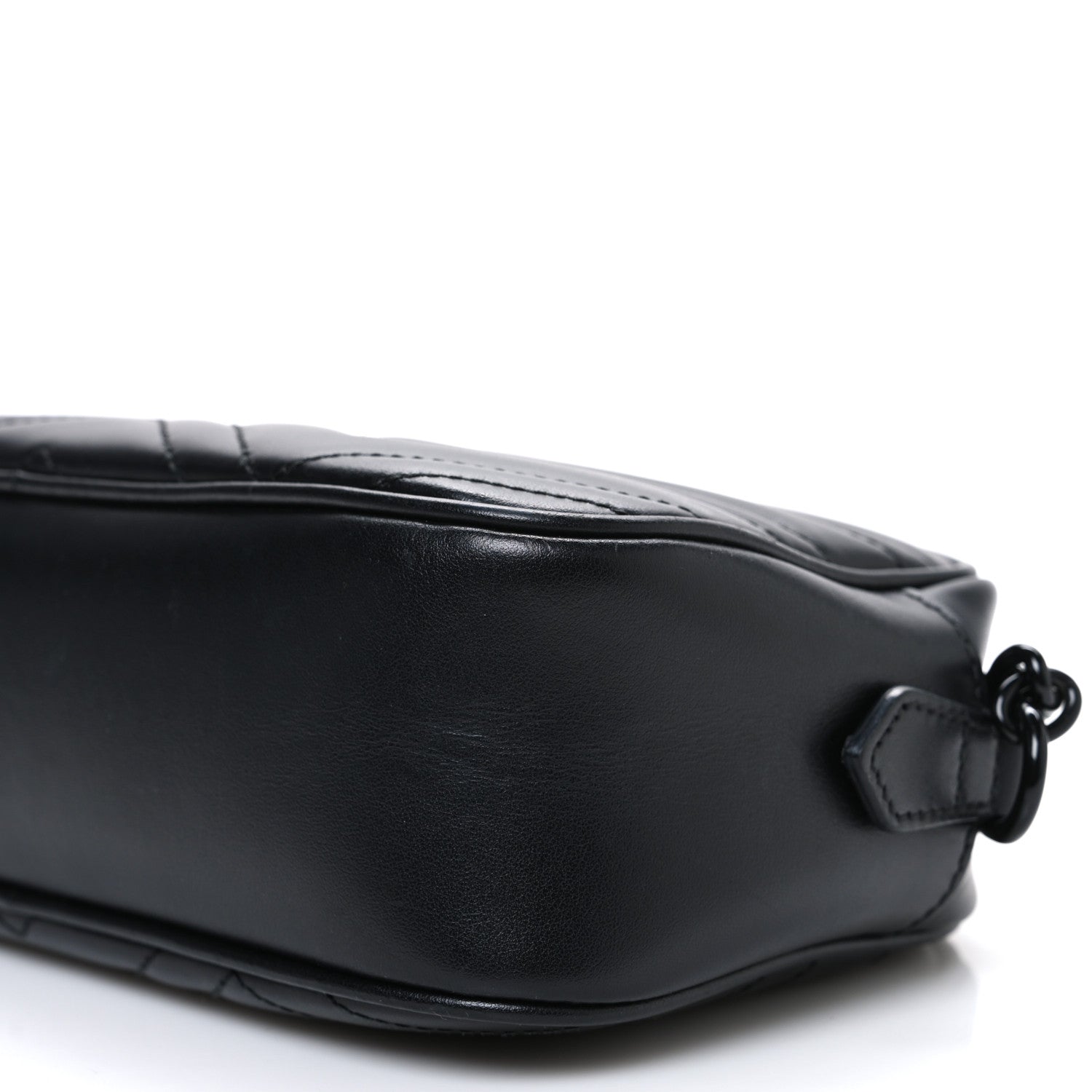 Calfskin Matelasse Monochrome Small GG Marmont Chain Shoulder Bag Black