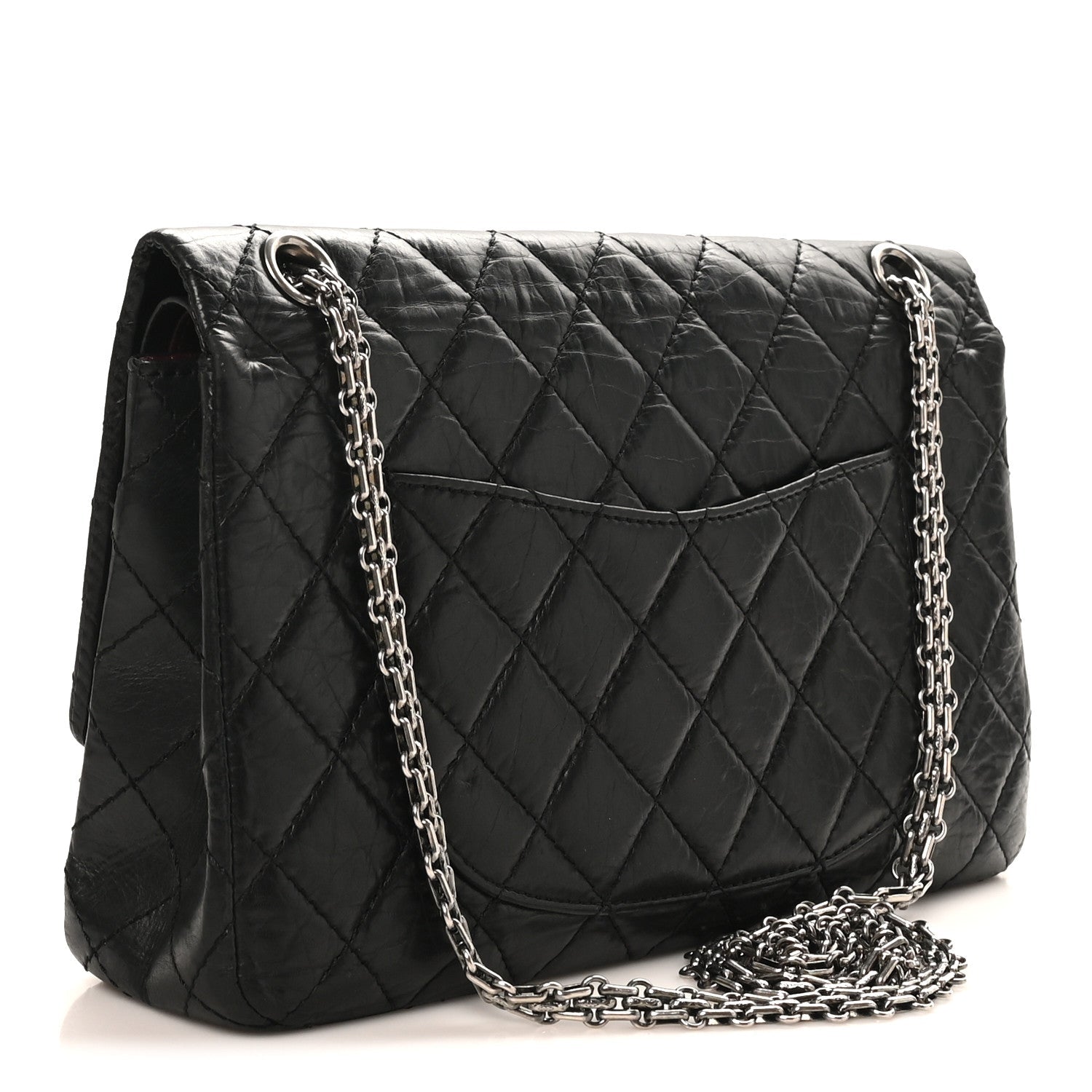 Aged Calfskin Quilted 2.55 Reissue 226 Flap Black