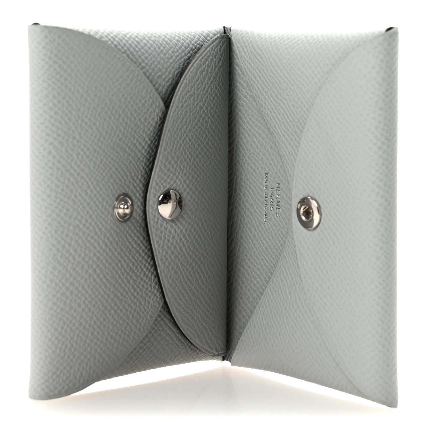 Epsom Calvi Duo Card Case Gris Pantin
