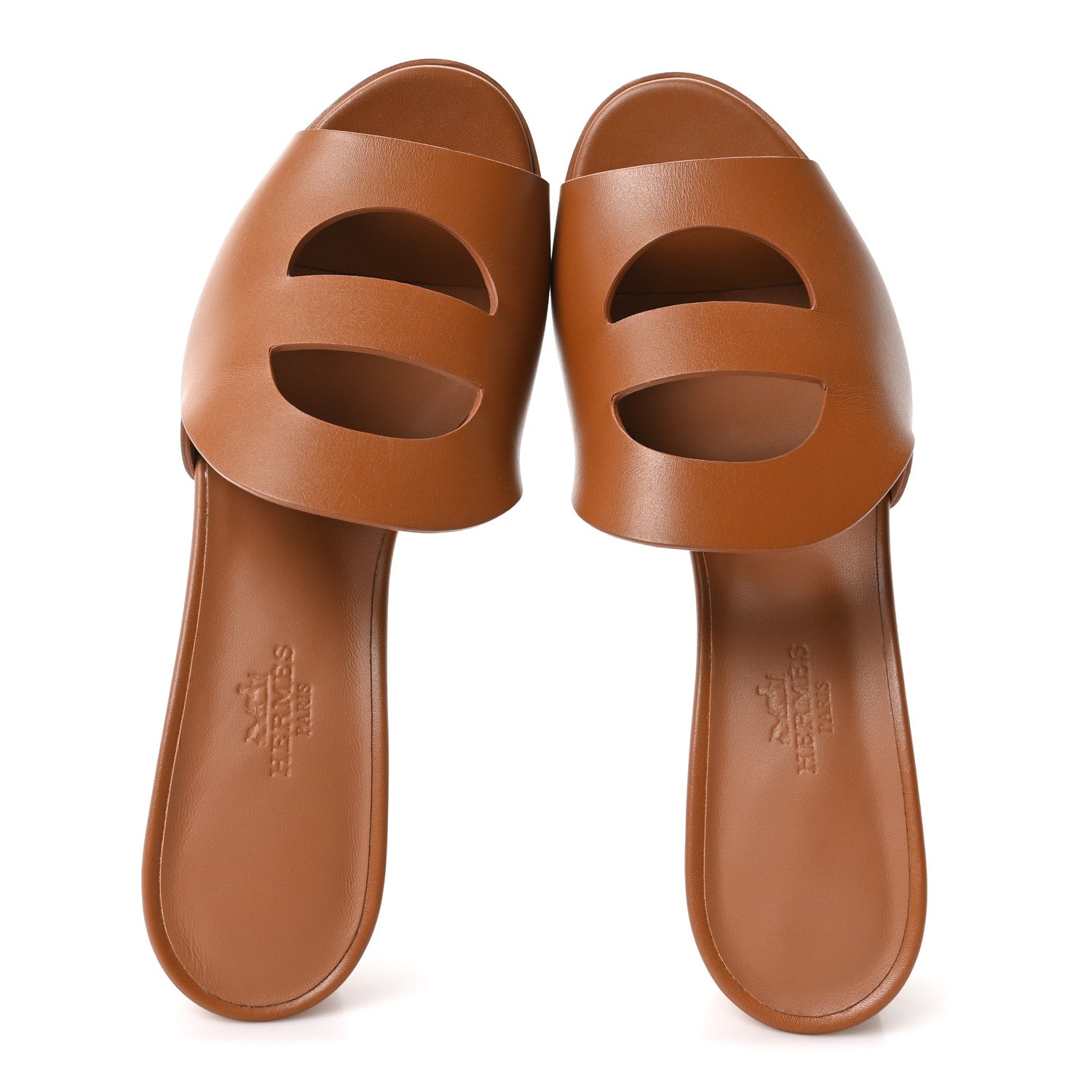 Raw Edged Calfskin Mona Sandals 36 Naturel