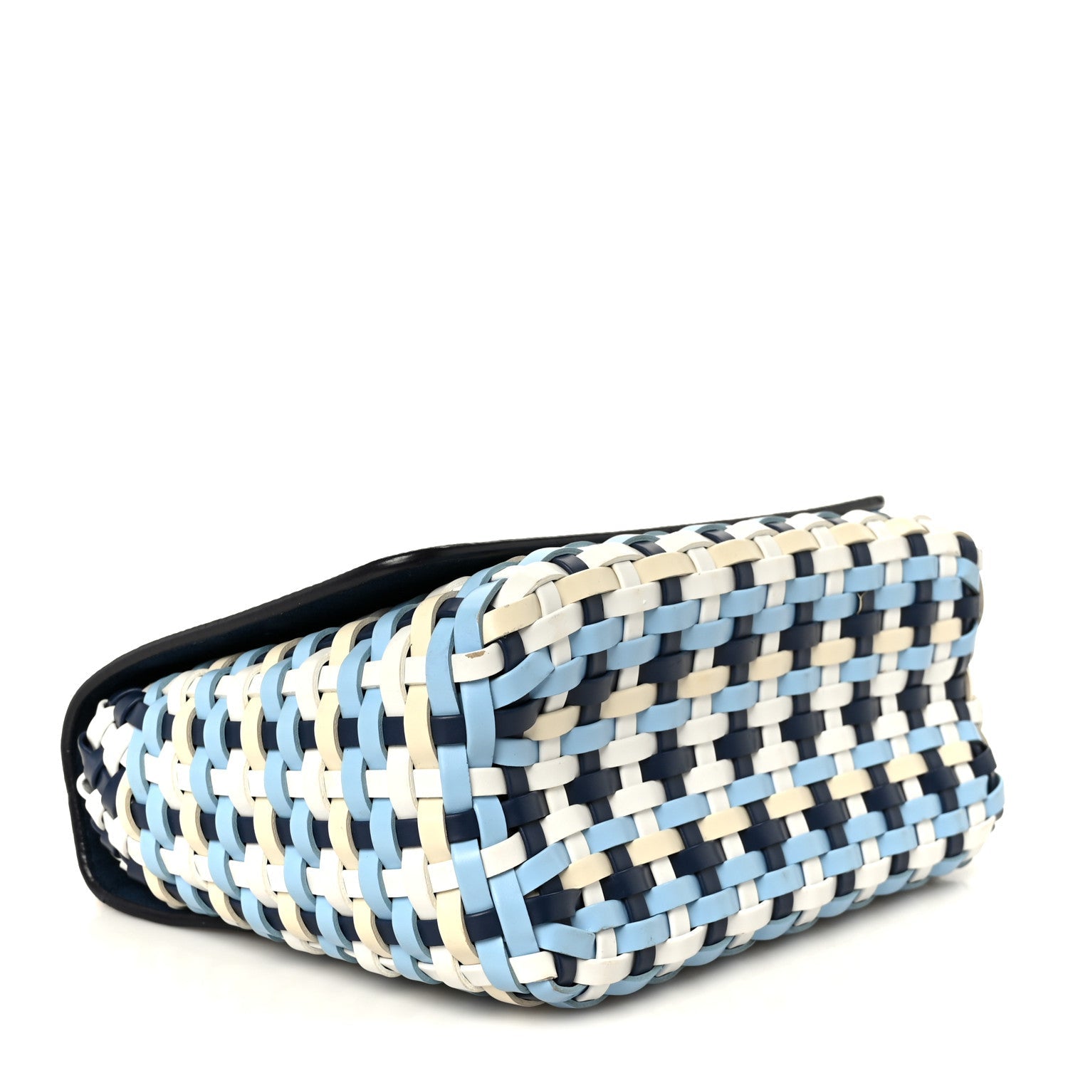 Epi Guinguette Twist Shoulder Bag MM Indigo Blue