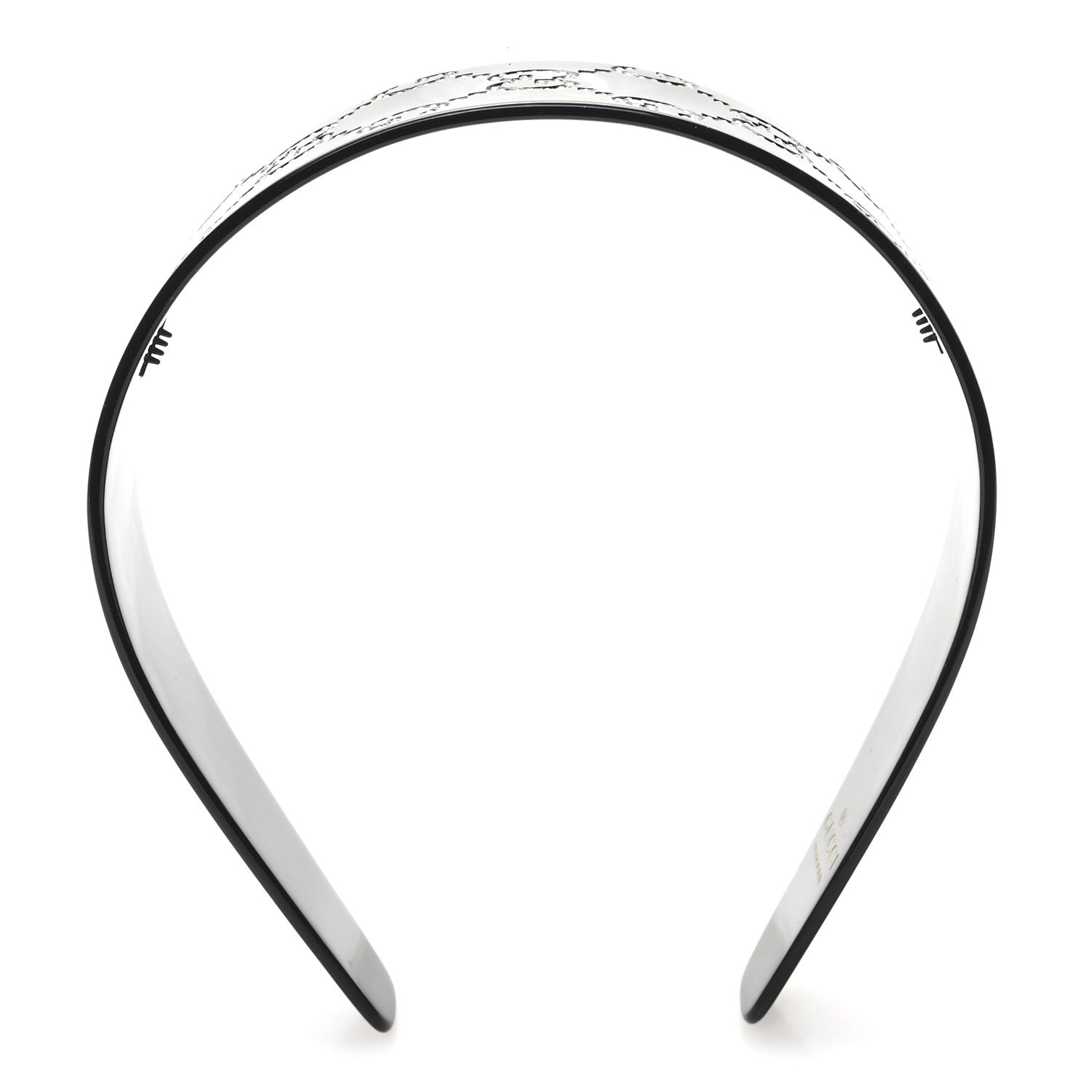 Resin Crystal Interlocking G Headband Black