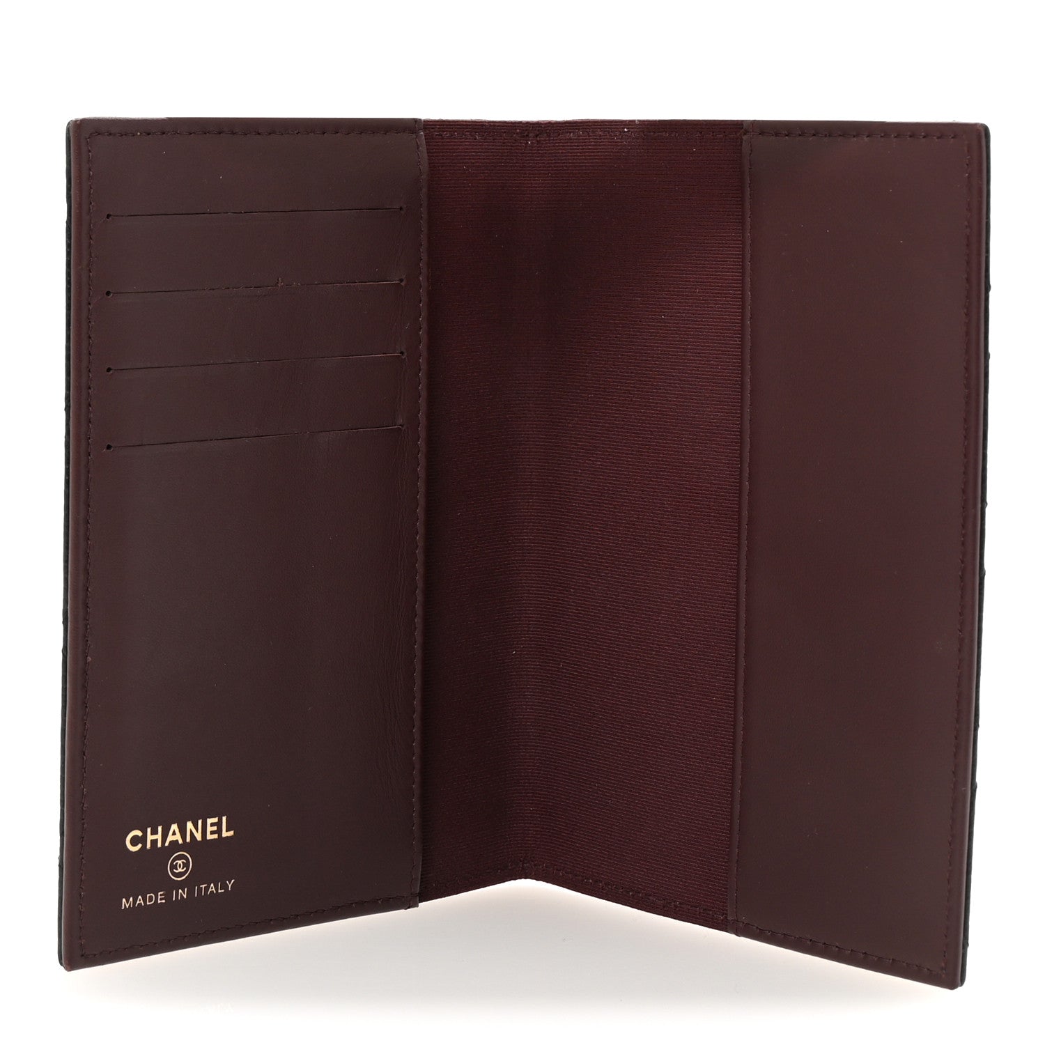 Caviar Quilted Passport Holder Black