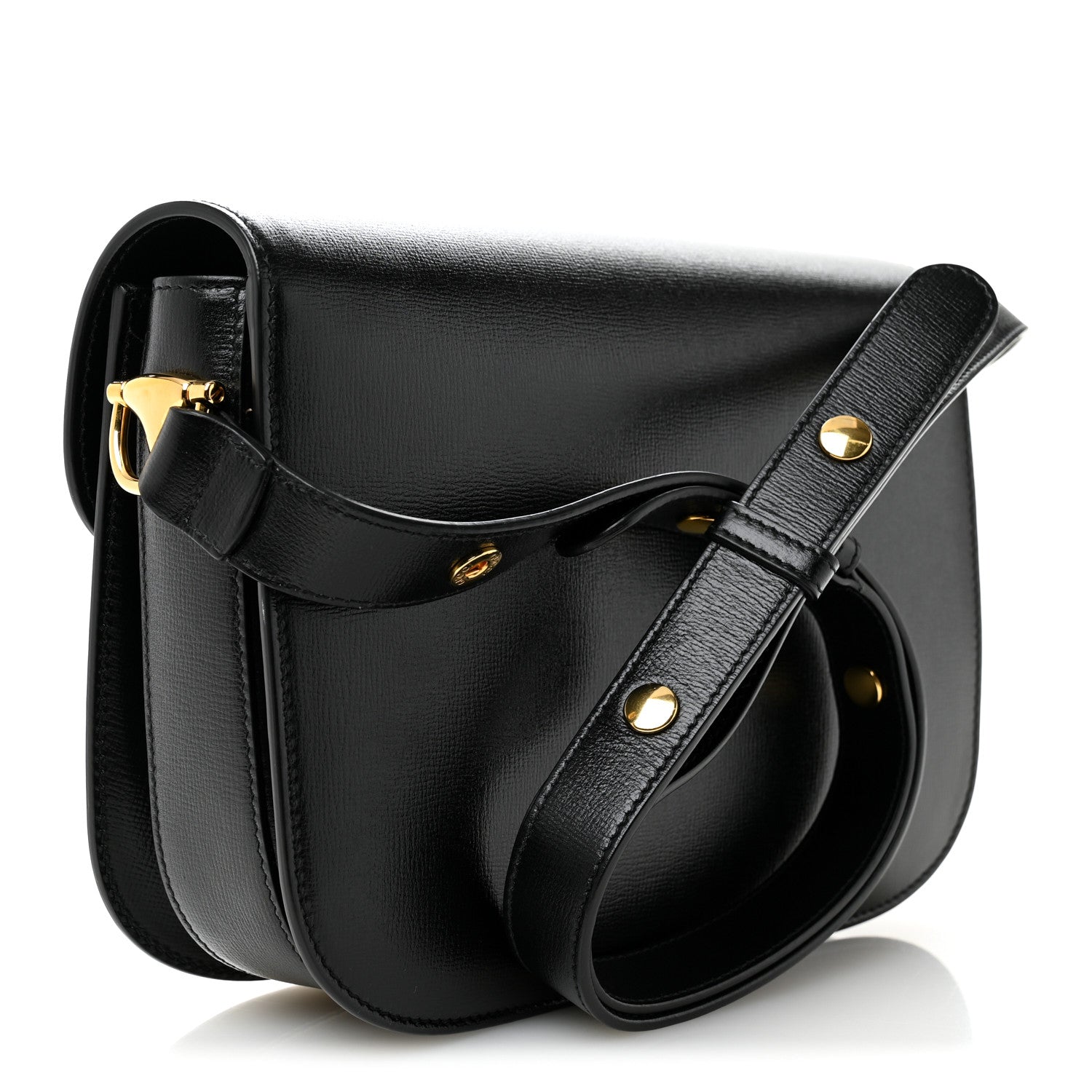 Azalea Calfskin Horsebit 1955 Shoulder Bag Black