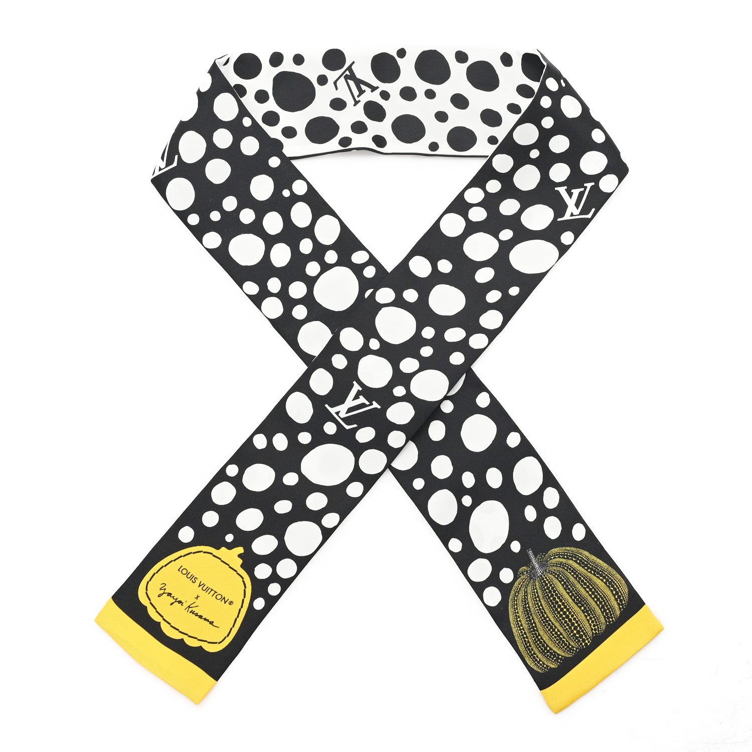 LV x YK Infinity Dots Bandeau Black Yellow White