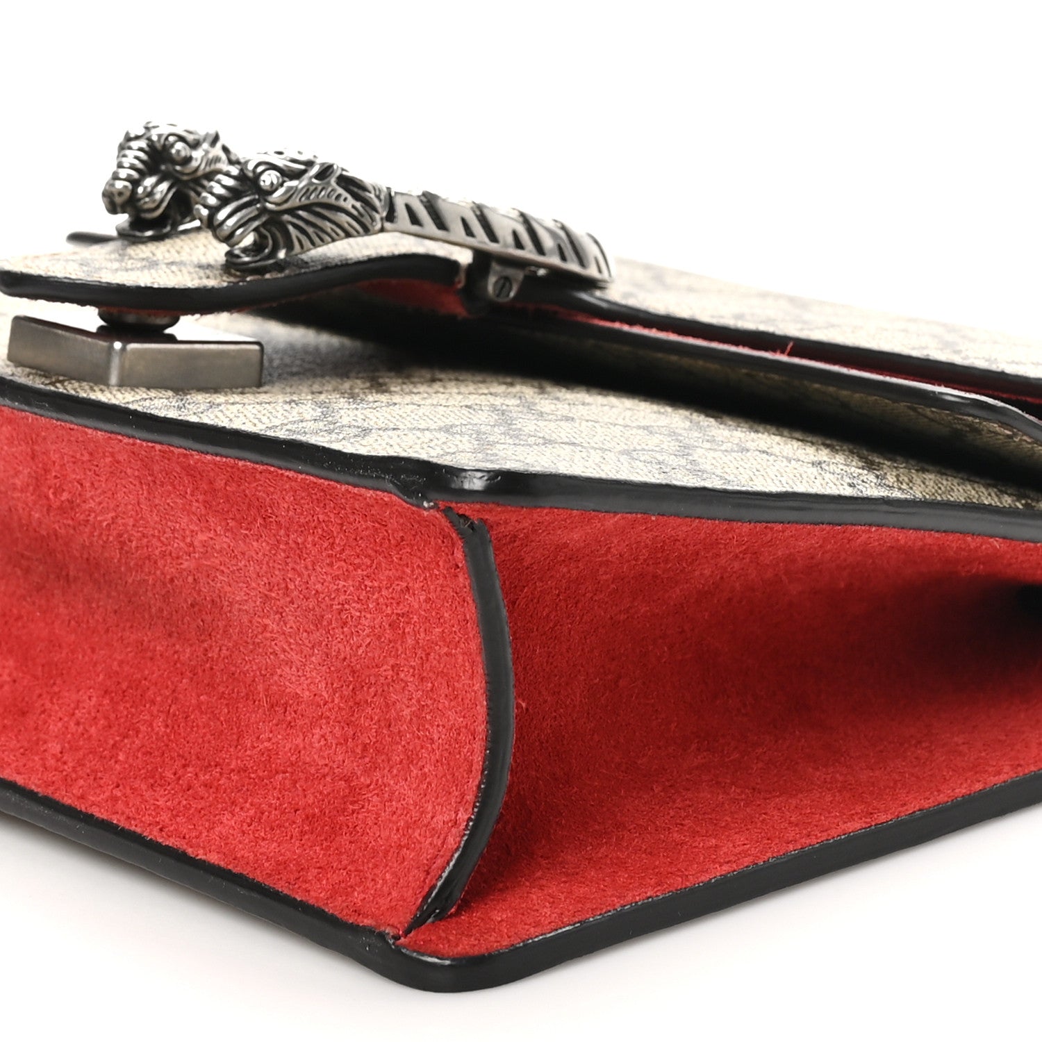 GG Supreme Monogram Mini Dionysus Shoulder Bag Hibiscus Red
